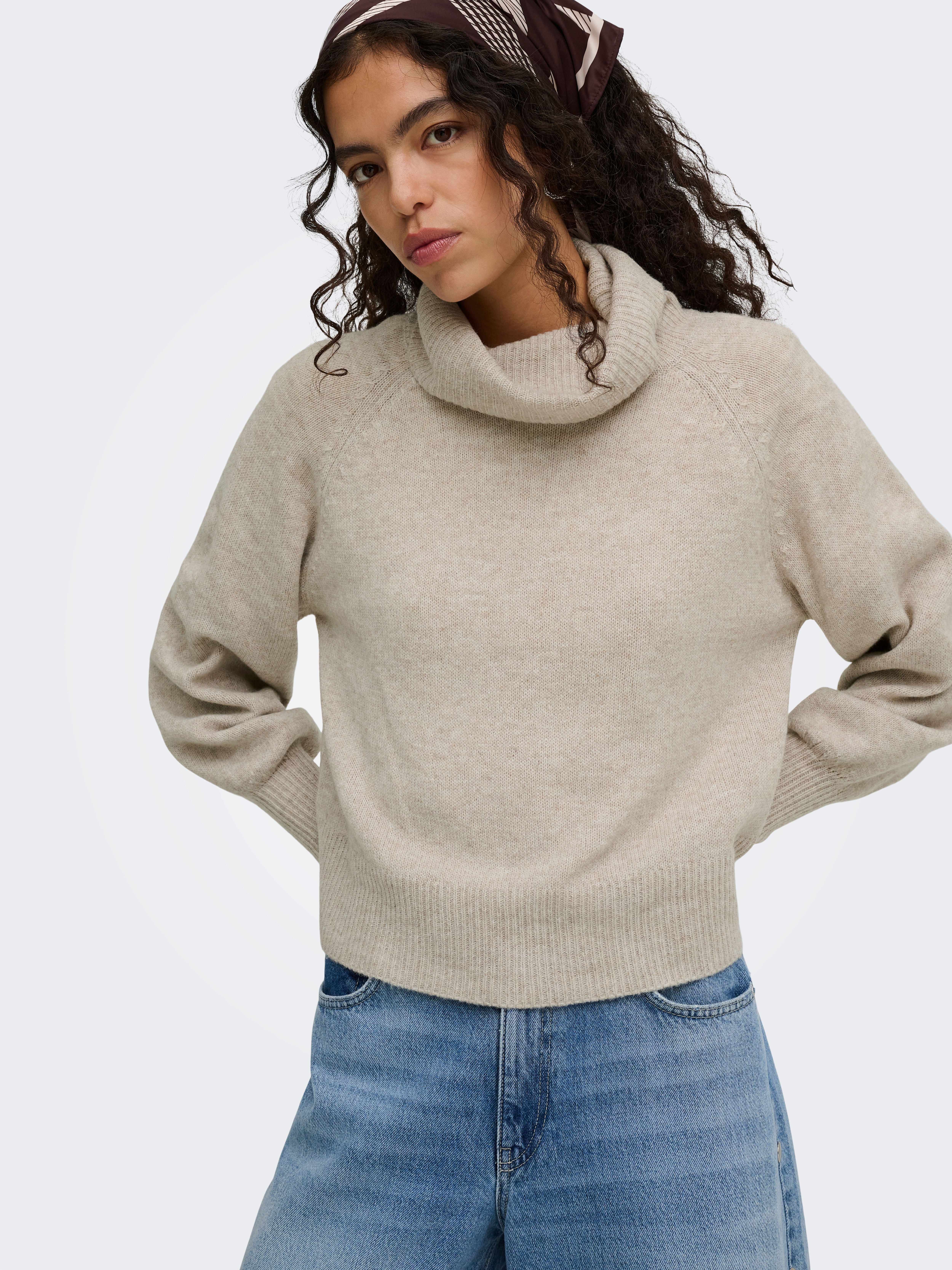 ONLY "ONLOLIVIA LS ROLL NECK CC KNT" Materialmix, regular fit