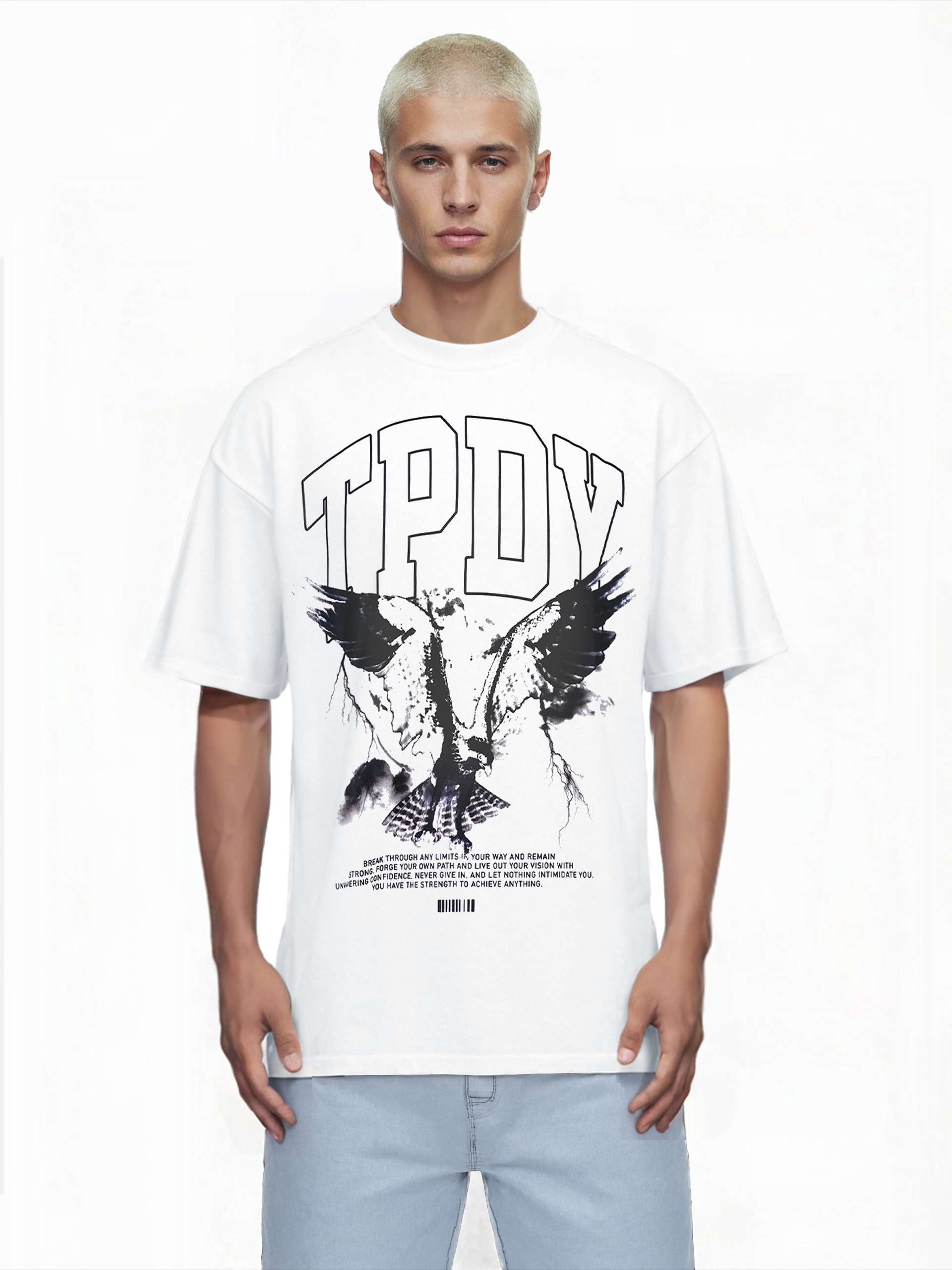 trueprodigy Oversize-Shirt "Yuki Logo Print Oversized Rundhals"