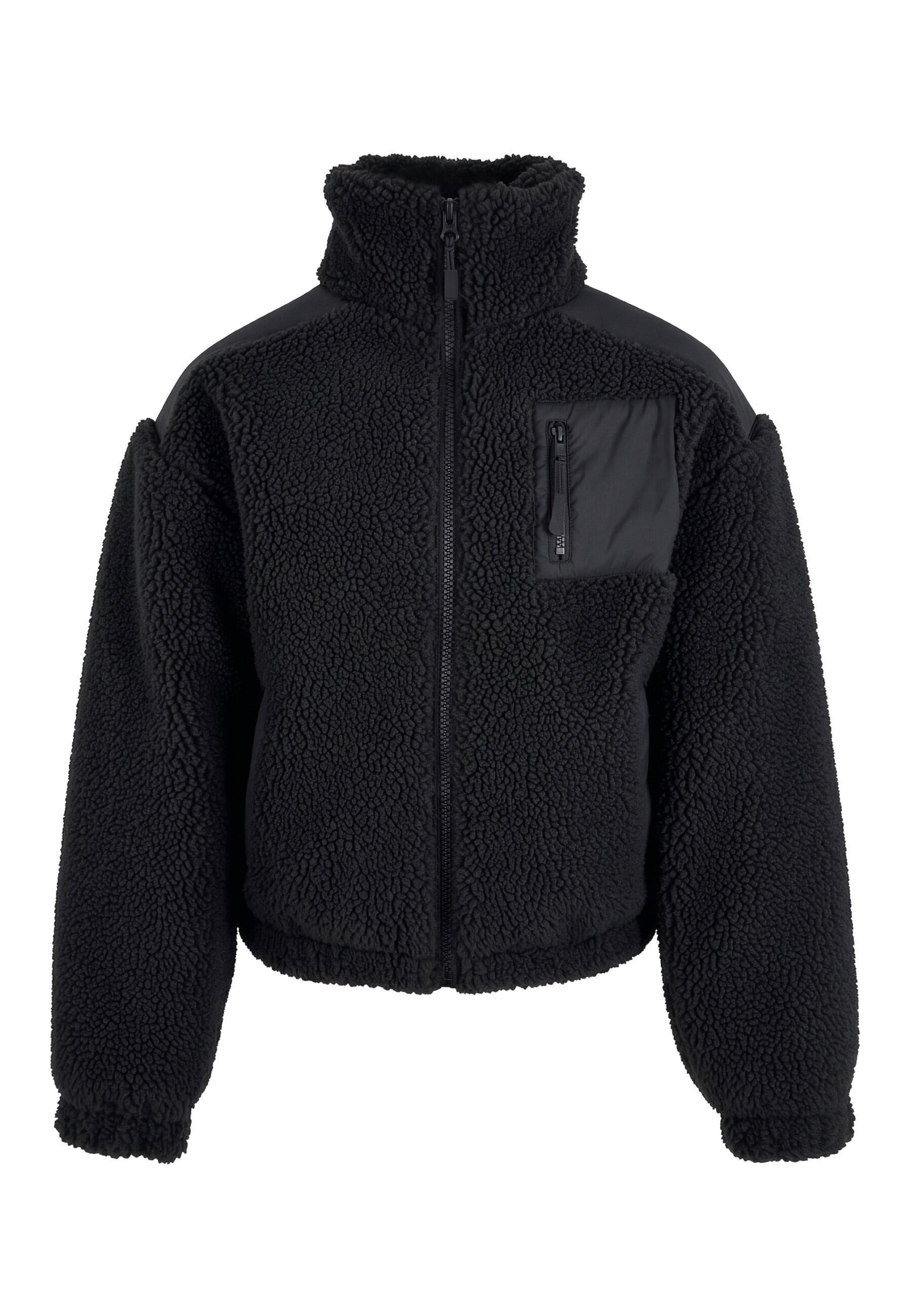 URBAN CLASSICS Winterjacke "Urban Classics Girls Sherpa Mix Jacket" 1 Stk. tlg. ohne Kapuze
