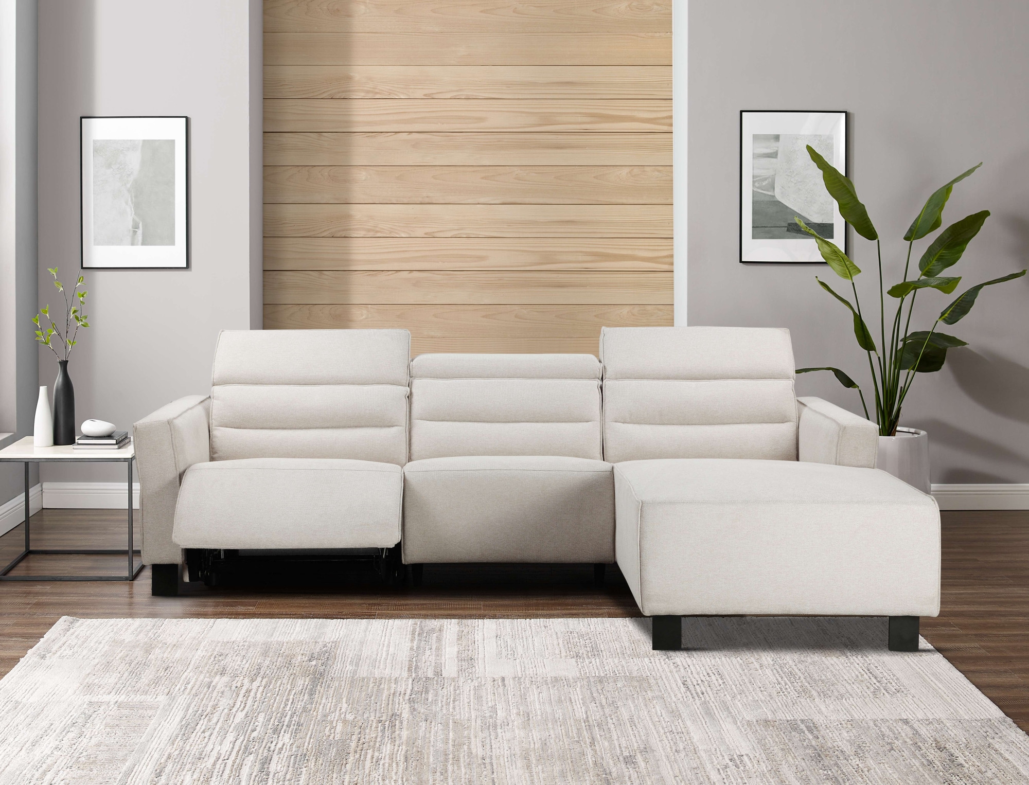 Places of Style Ecksofa »Carpari, L-Form, 263 cm, mit manueller o. elektrischer Relaxfunktion«, und USB/ Kopfteilverstellg