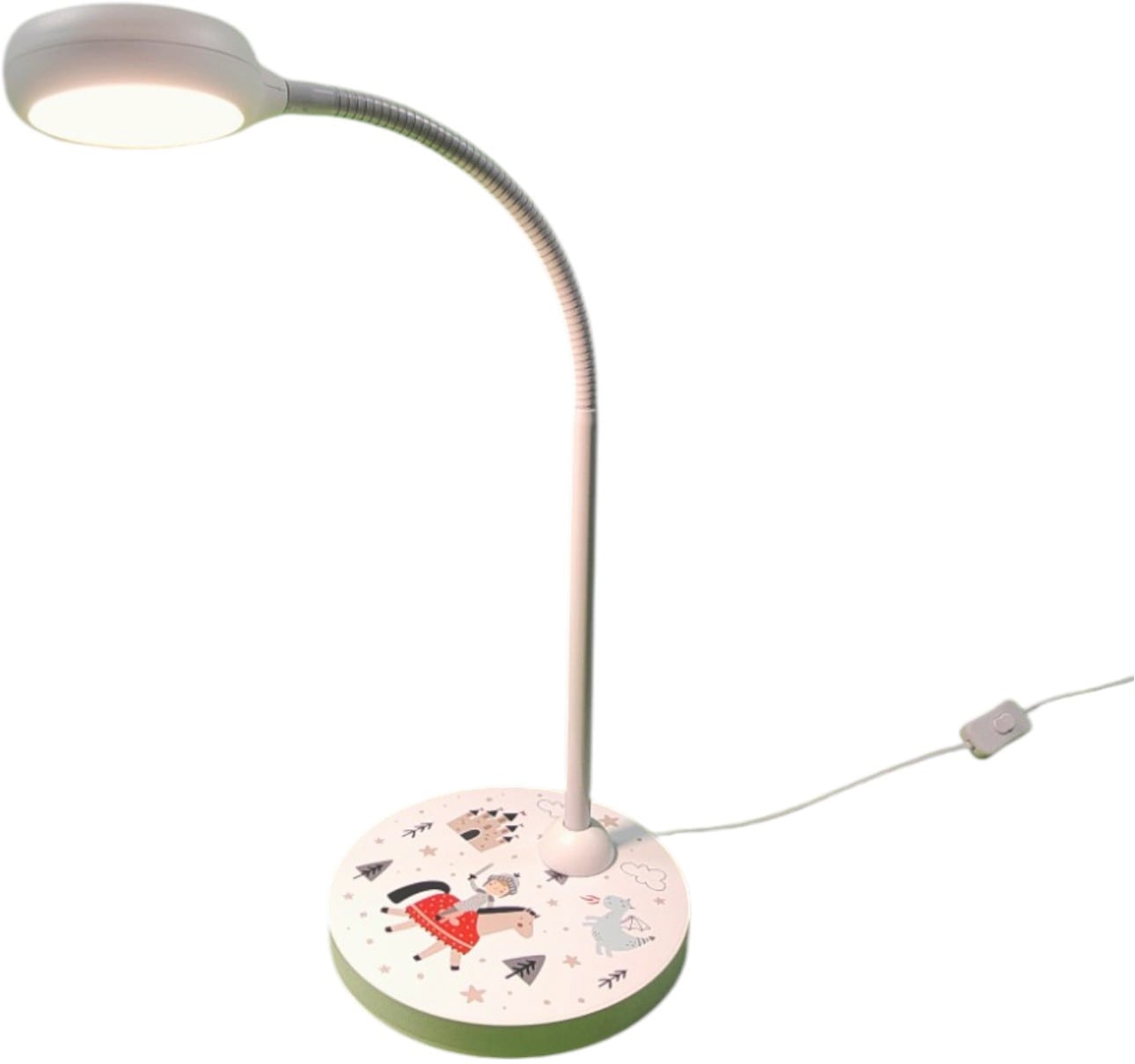 niermann Schreibtischlampe »Kinderlampe mit Motiv "Ritter Theo", Kinderzimmer« GX53 1 Stk. flexibel verstellbarer Leuchtenarm, Made in Germany