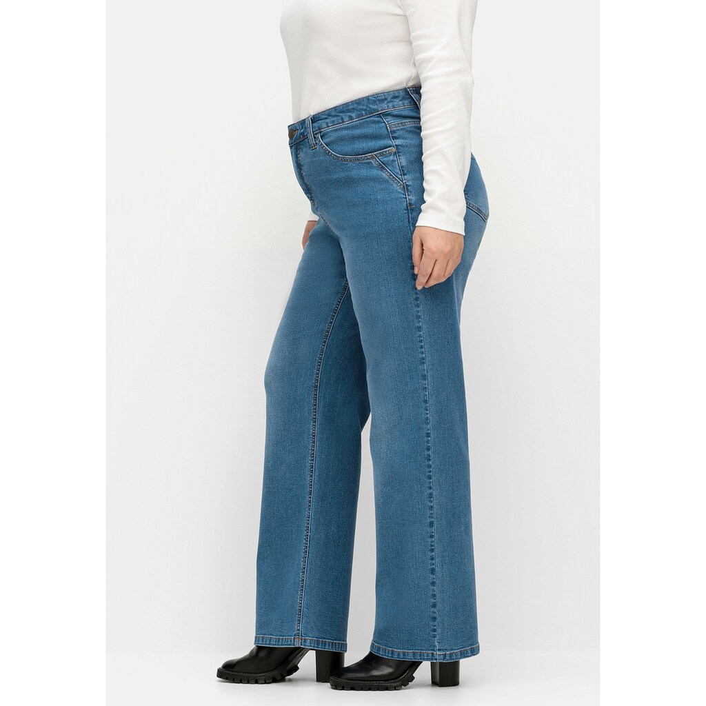 Sheego Weite Jeans »Große Größen«, ELLA für kräftige Oberschenkel und Waden