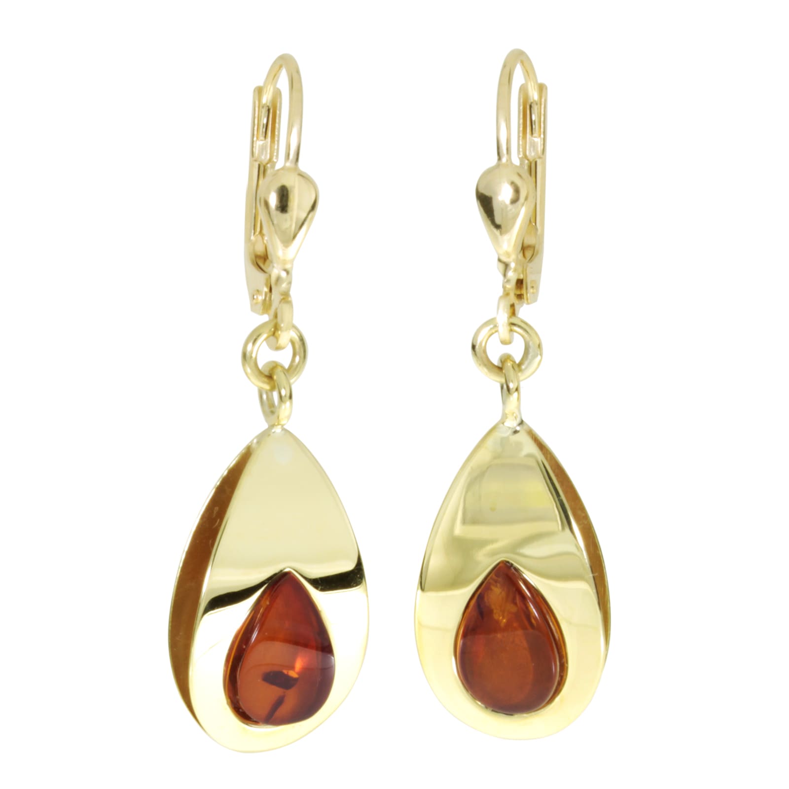 OSTSEE-SCHMUCK Damen Paar Ohrhänger "Ostsee-Schmuck Ohrhänger Kerry Ohrhänger Kerry", 36 x 10, Gelbgold 333, gelb, Gelbgold 333, Ohrringe