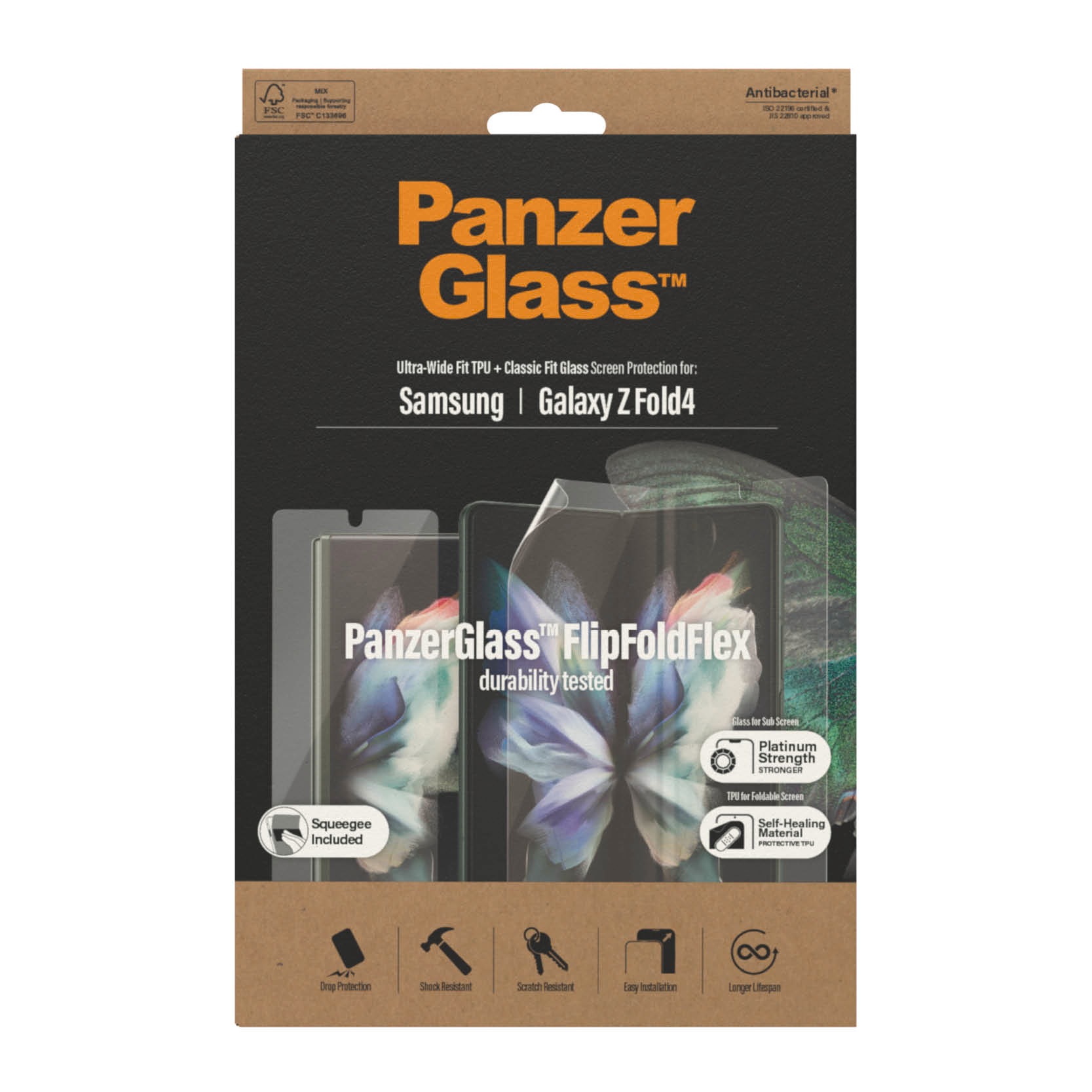 PanzerGlass Displayschutzglas »Screen Protector Ultra Wide Fit«, für Samsung Galaxy Z Fold4 5G-Samsung Galaxy Z Fold5, passend für Samsung Galaxy Z Fold4 5G, Z Fold5