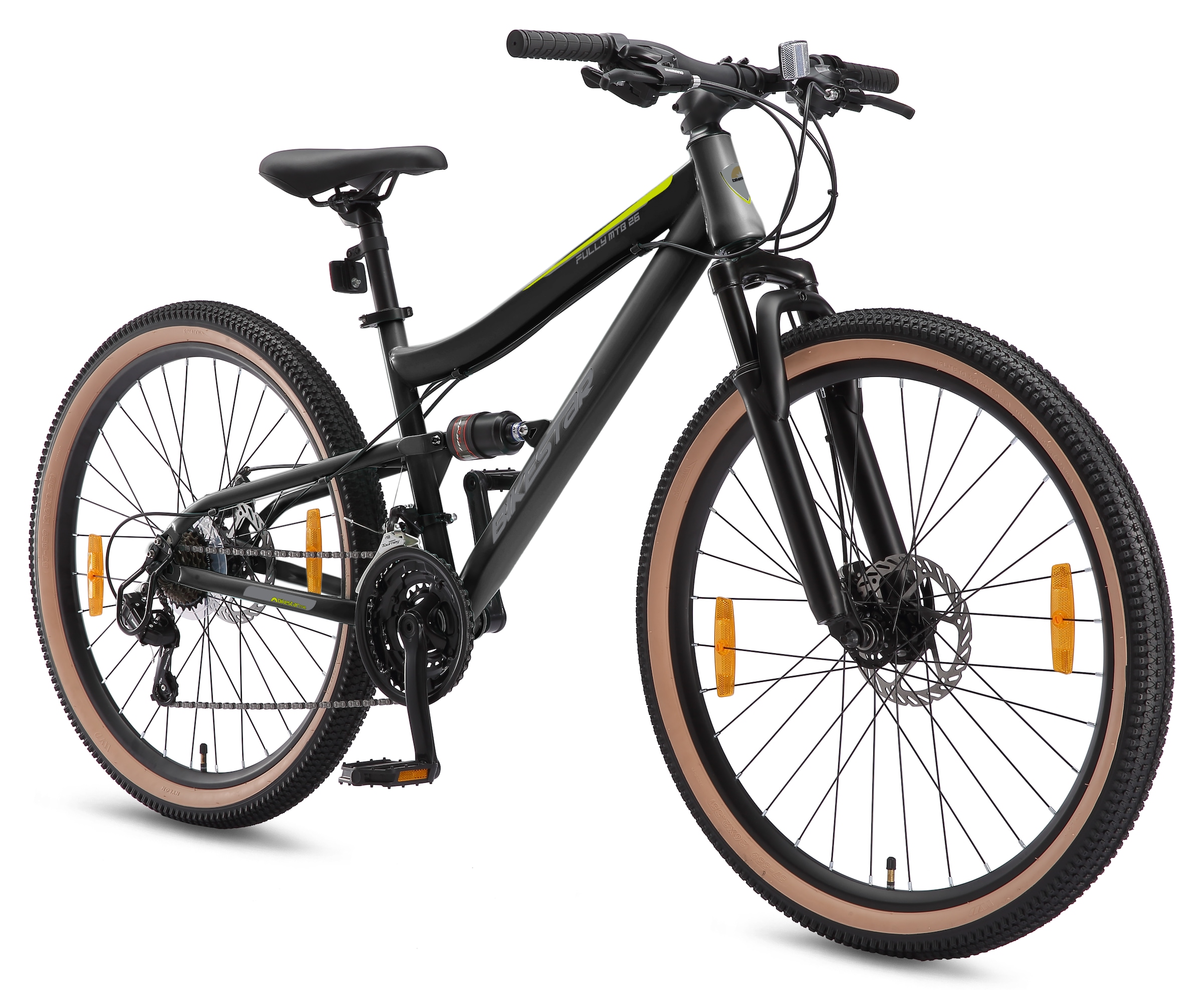Bikestar Mountainbike 21 Gang Shimano RD-TY300 Schaltwerk Kettenschaltung für Damen und Herren, Kettenschaltung