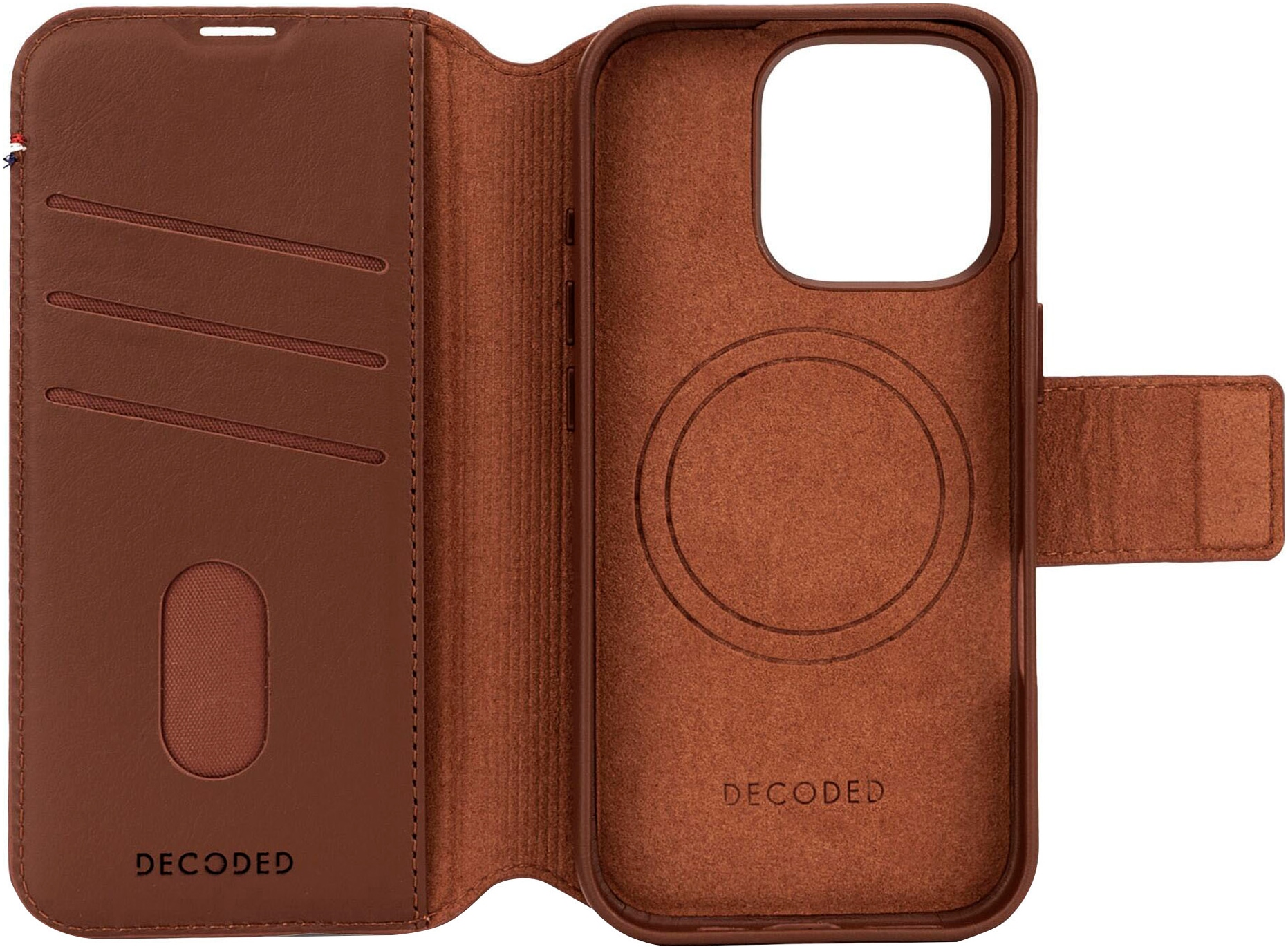 DECODED Smartphone-Hülle »Leather Detachable Wallet iPhone 16 Pro«, Smartphones