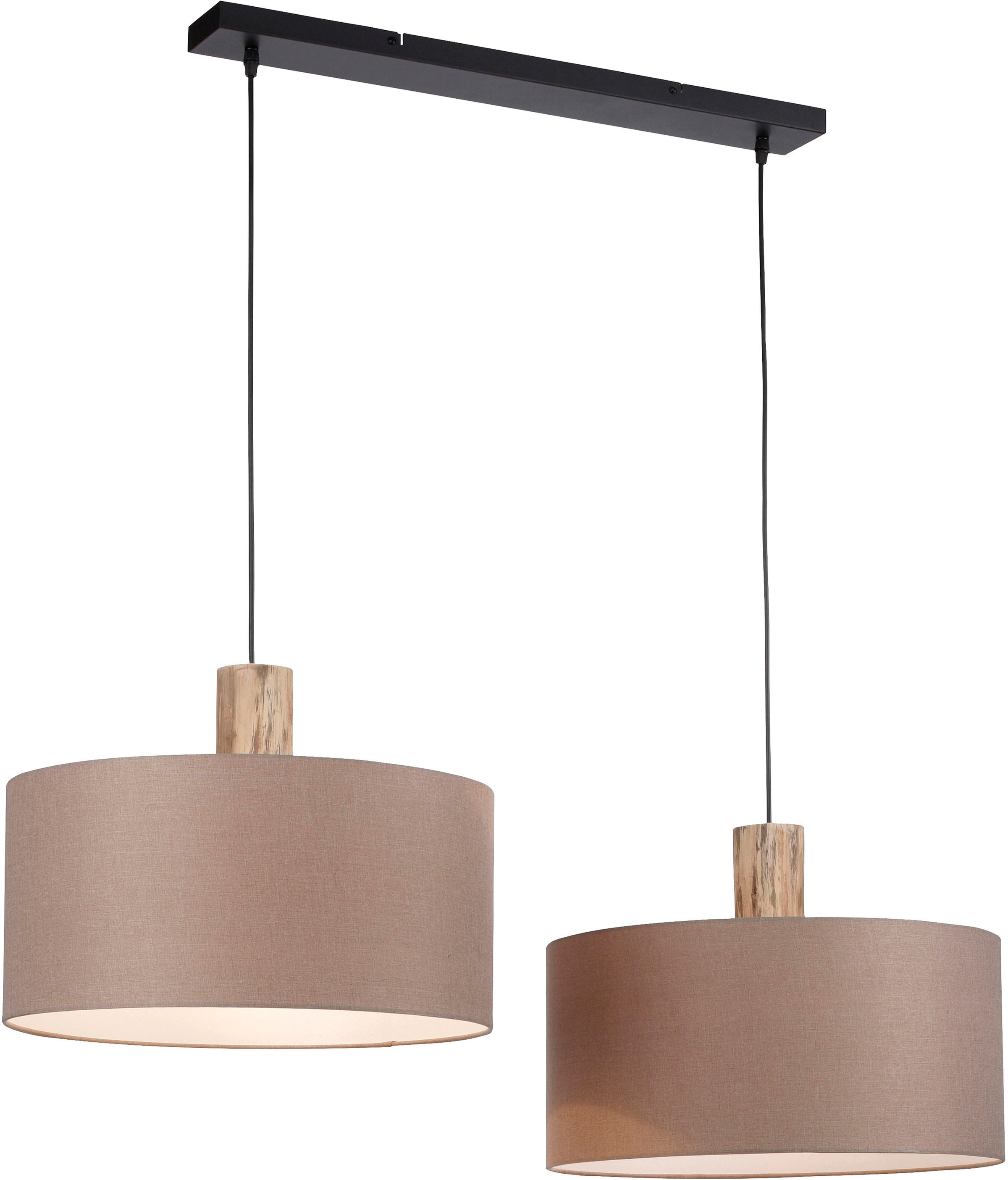 JUST LIGHT Pendelleuchte »LINEN«, 2 flammig, ExklusiveE27