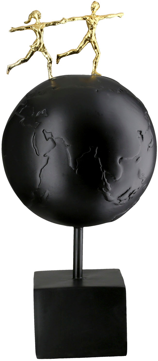 GILDE Dekoobjekt "Skulptur Erde; Paar Around the World schwarz H. 33,5 cm" günstig online kaufen