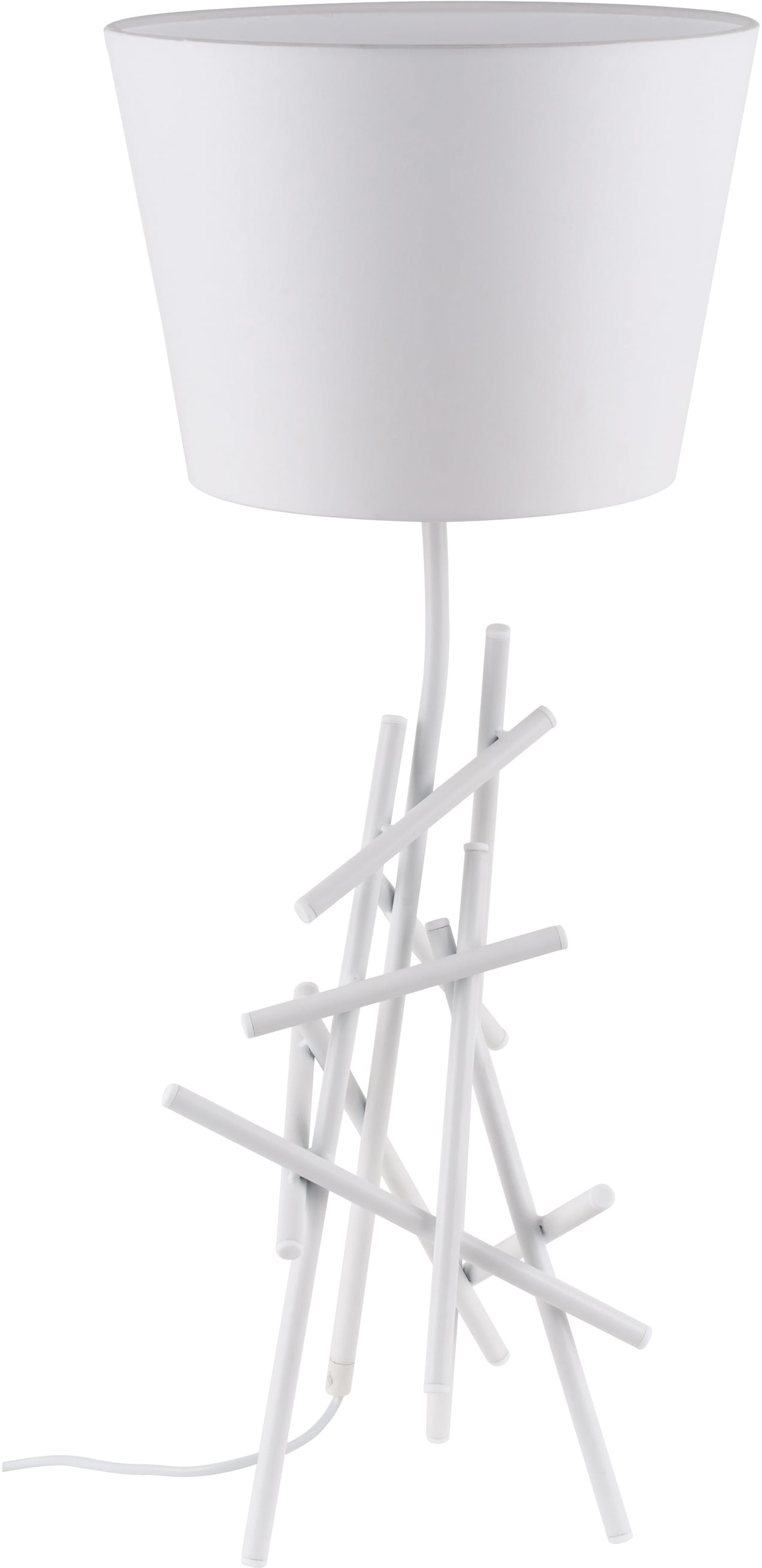 SPOT Light Tischleuchte »GLENN«, 1 flammig, Leuchtmittel E27 | ohne Leuchtmittel, aus Metall, mit flexiblem Stoffschirm, originelles Design