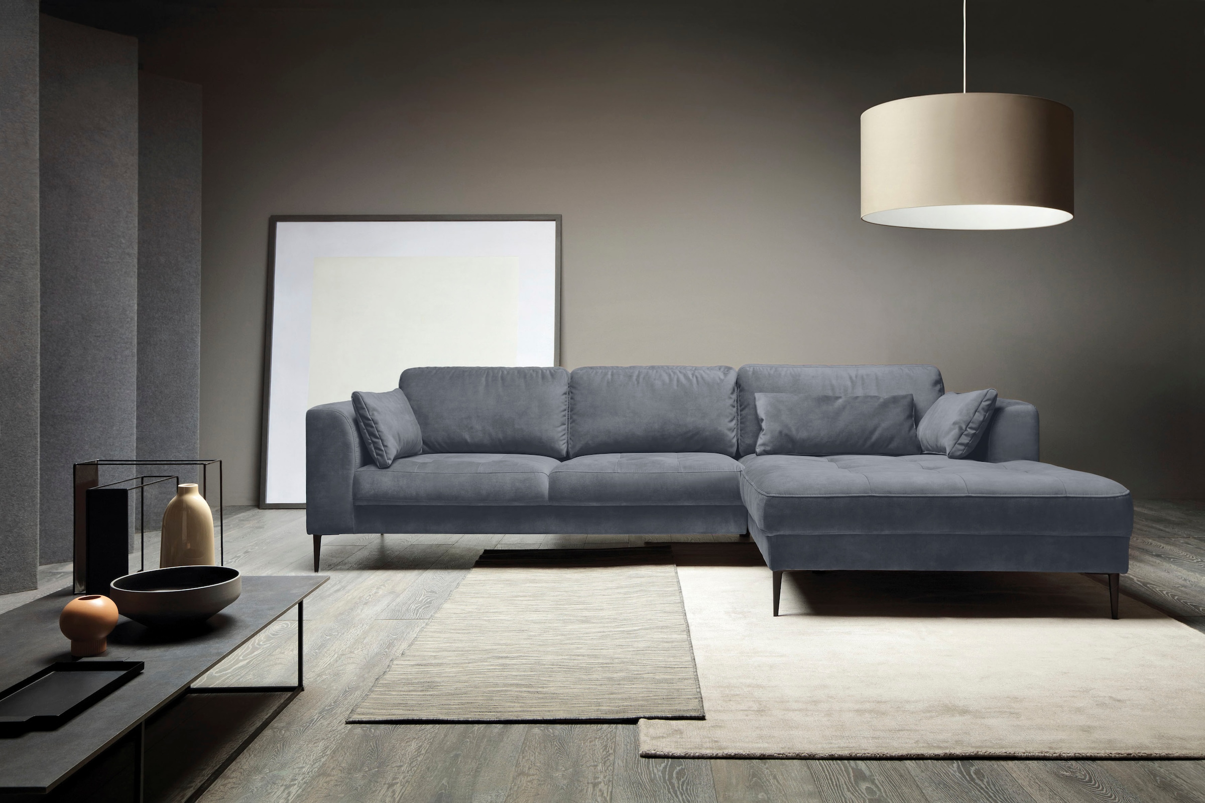 TRENDMANUFAKTUR Ecksofa "Luzi, wahlweise mit Schlaffunktion & Bettkasten. L günstig online kaufen
