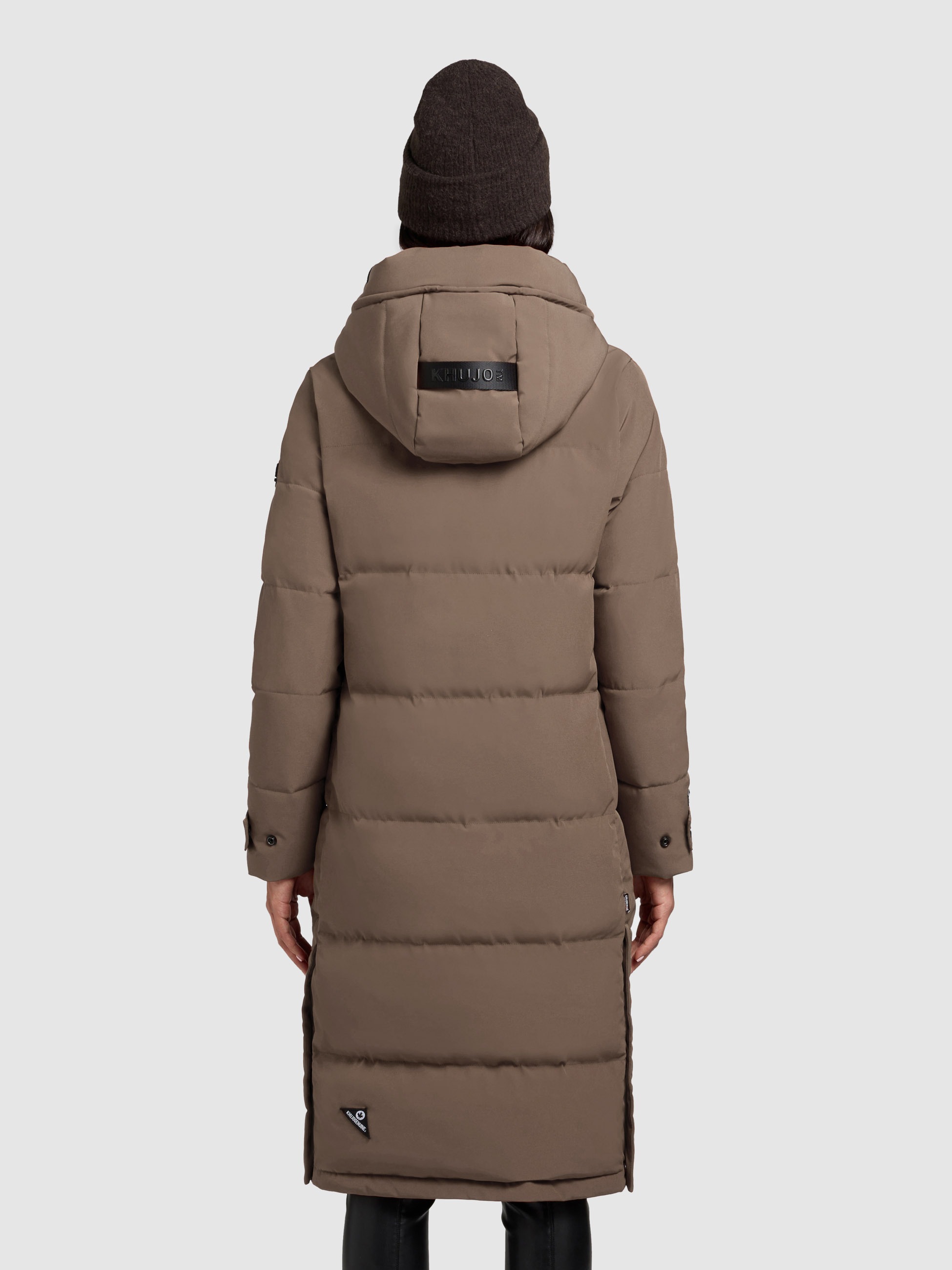 Steppmantel KHUJO "DAIRI", Damen, Gr. XXL, city taupe, 90% Polyester, 10% Elasthan, unifarben, regular fit, eingesetzt elastischer Bund, Mäntel Steppmantel 6