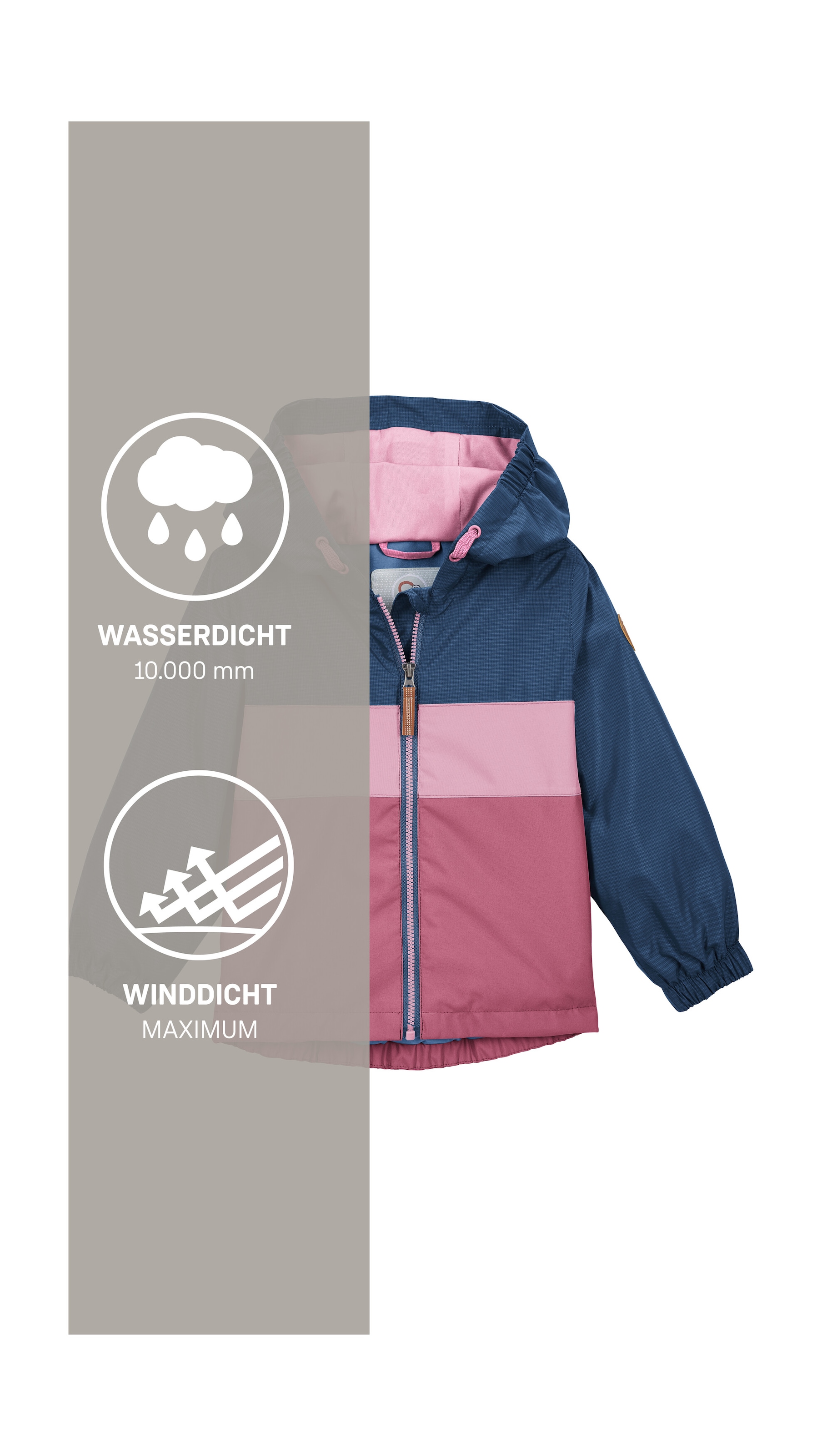 first instinct by killtec Funktionsjacke »FIOS 6 MNS JCKT« Wasser- und winddichte Kinderjacke mit Kinnschutz und Namensetikett