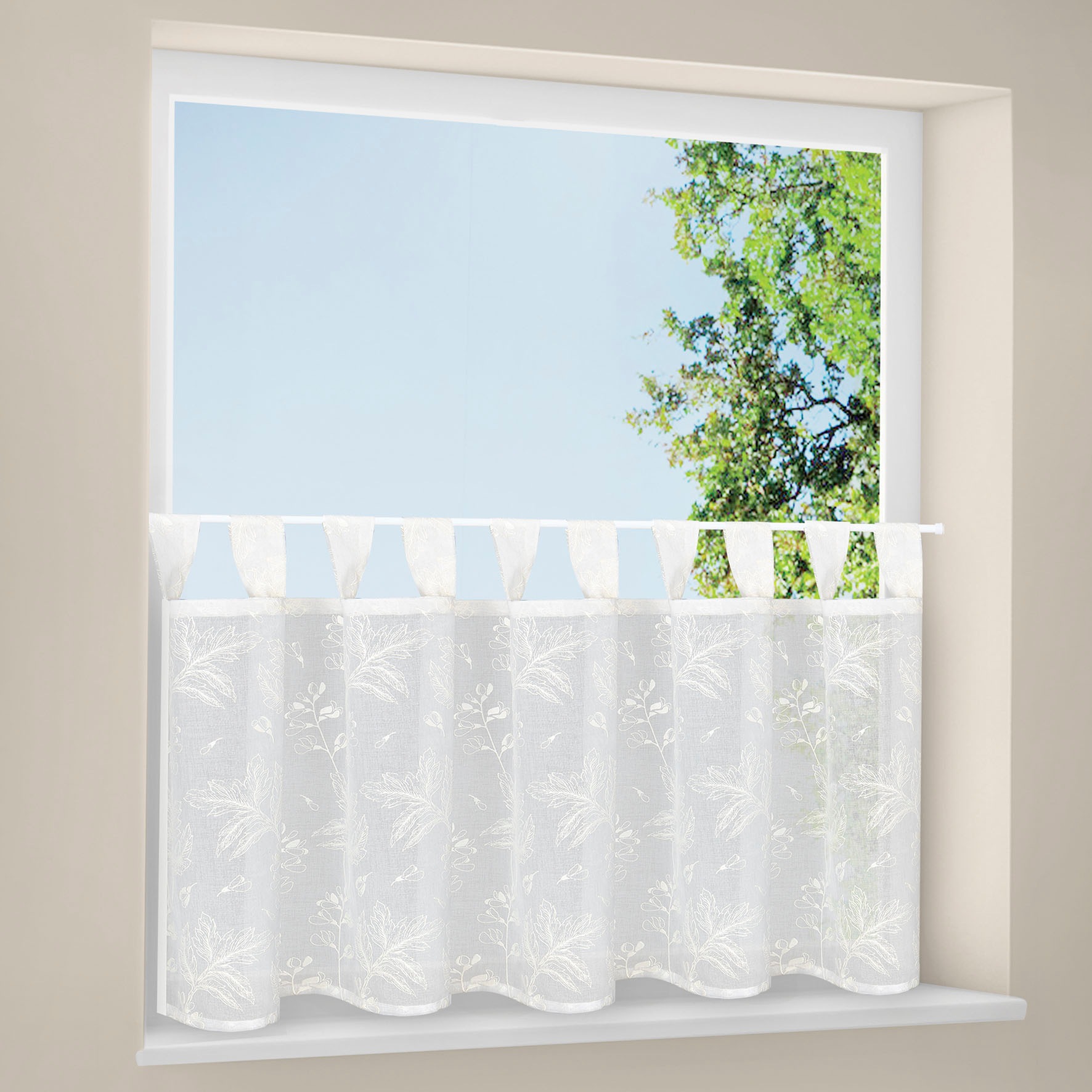 Gerster Scheibengardine "Imke" Schlaufen 1 Stk. tlg. Schlaufen günstig online kaufen