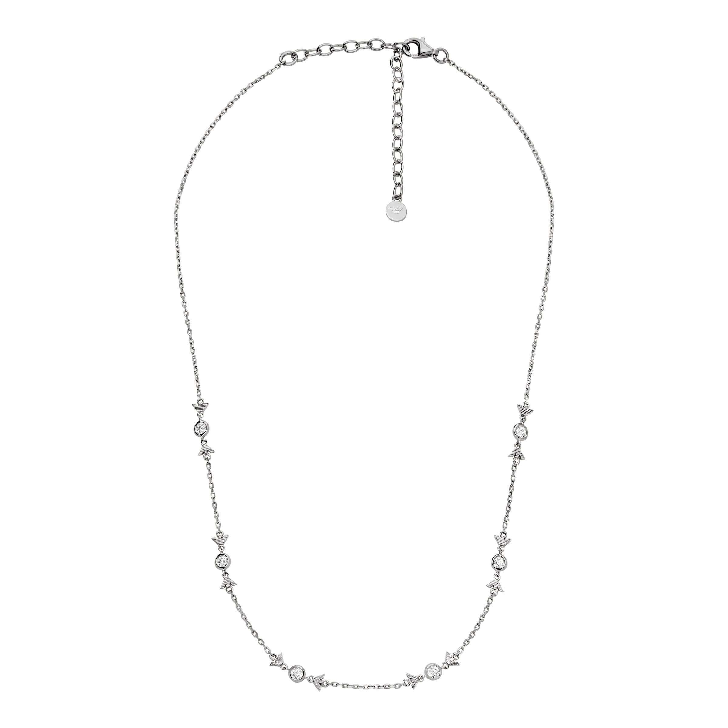 Emporio Armani Kette ohne Anhänger »Schmuck Geschenk Silber 925, EG3615040, EG3618710«, mit Zirkonia (synth.)