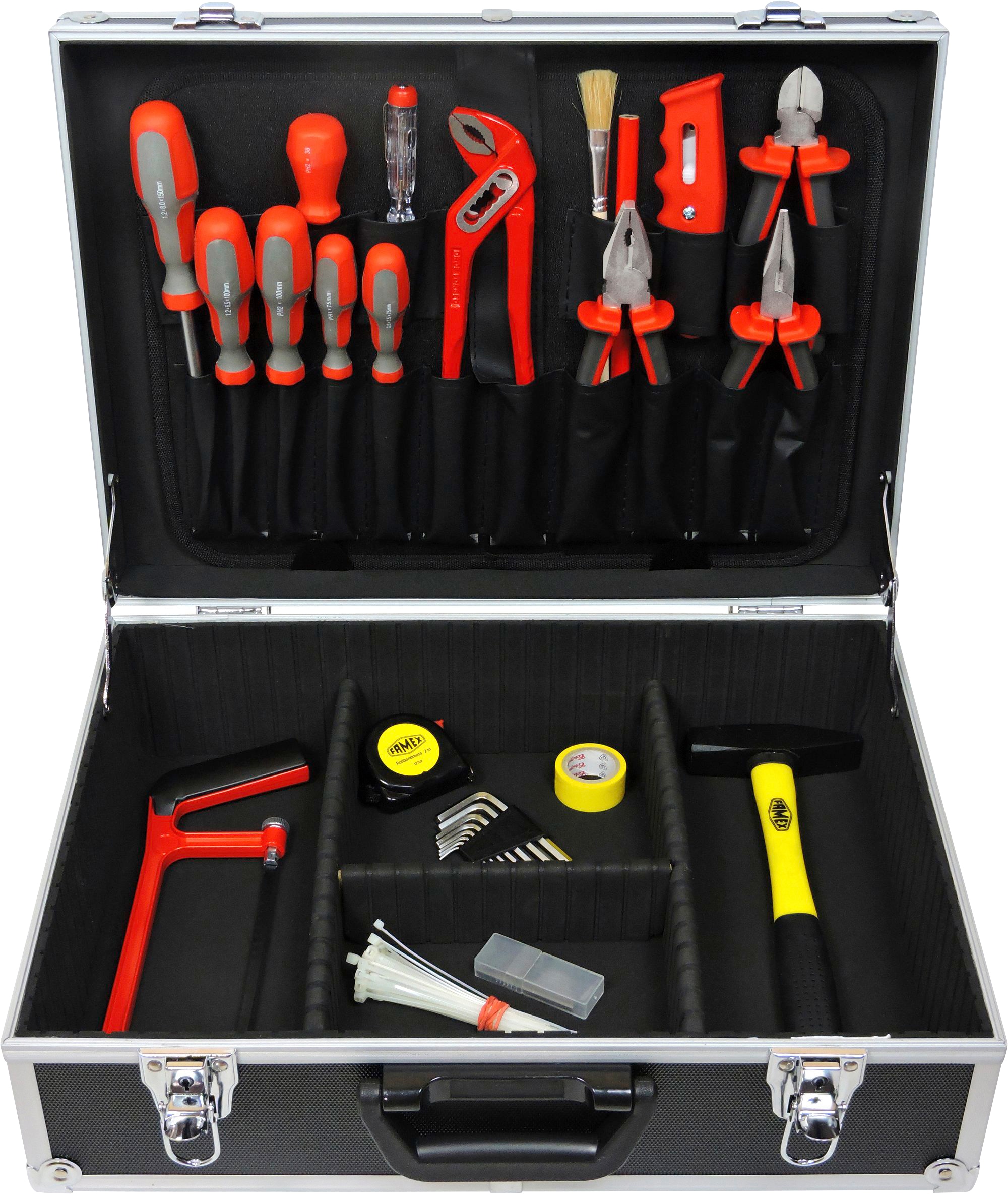 FAMEX Werkzeugset »759-63«, 125-tlg., viel Platz für weitere Werkzeuge, abschließbar