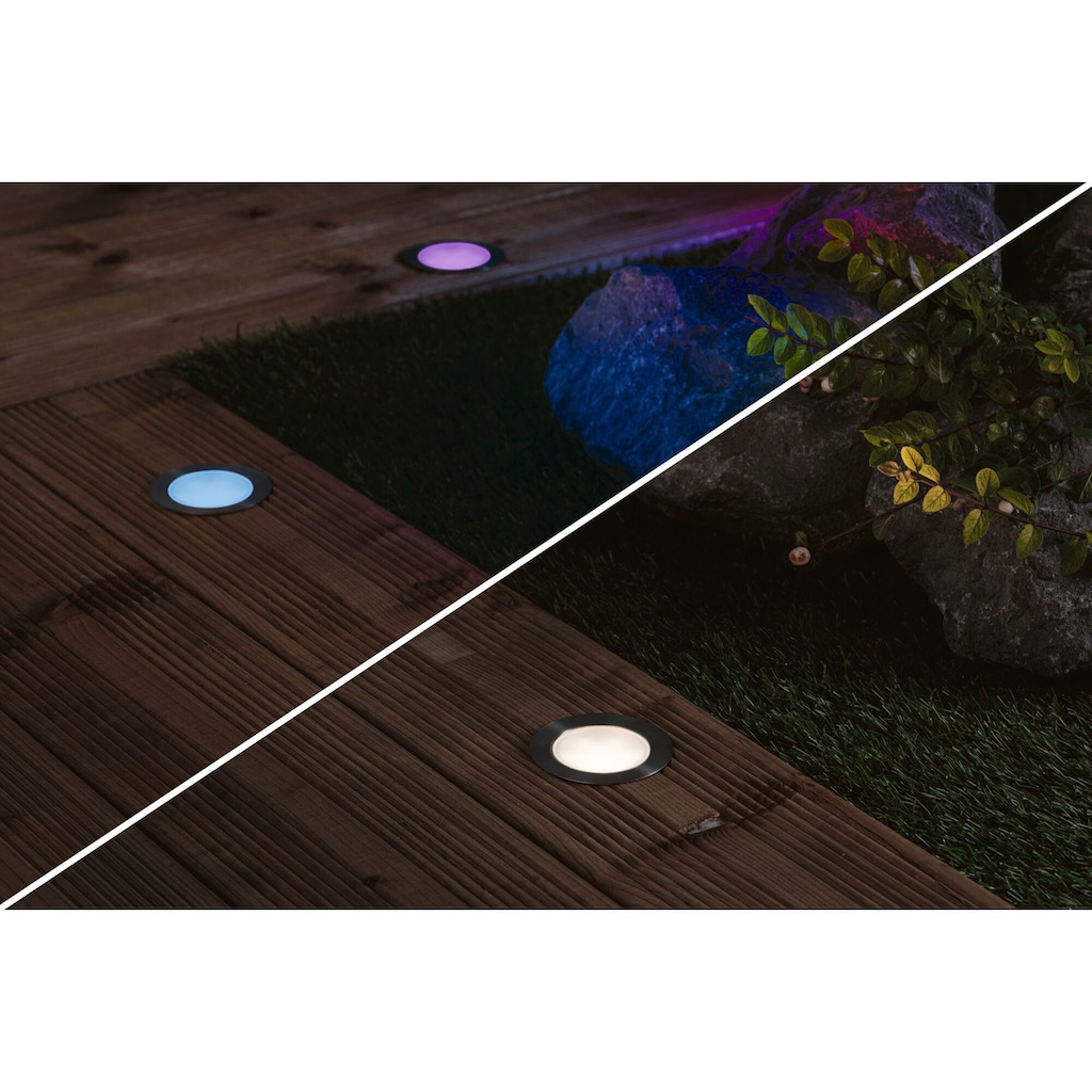 Paulmann LED Gartenleuchte »Outdoor Plug & Shine Einbauleuchte Floor RGBW IP67 ZigBee«, 1 flammig-flammig