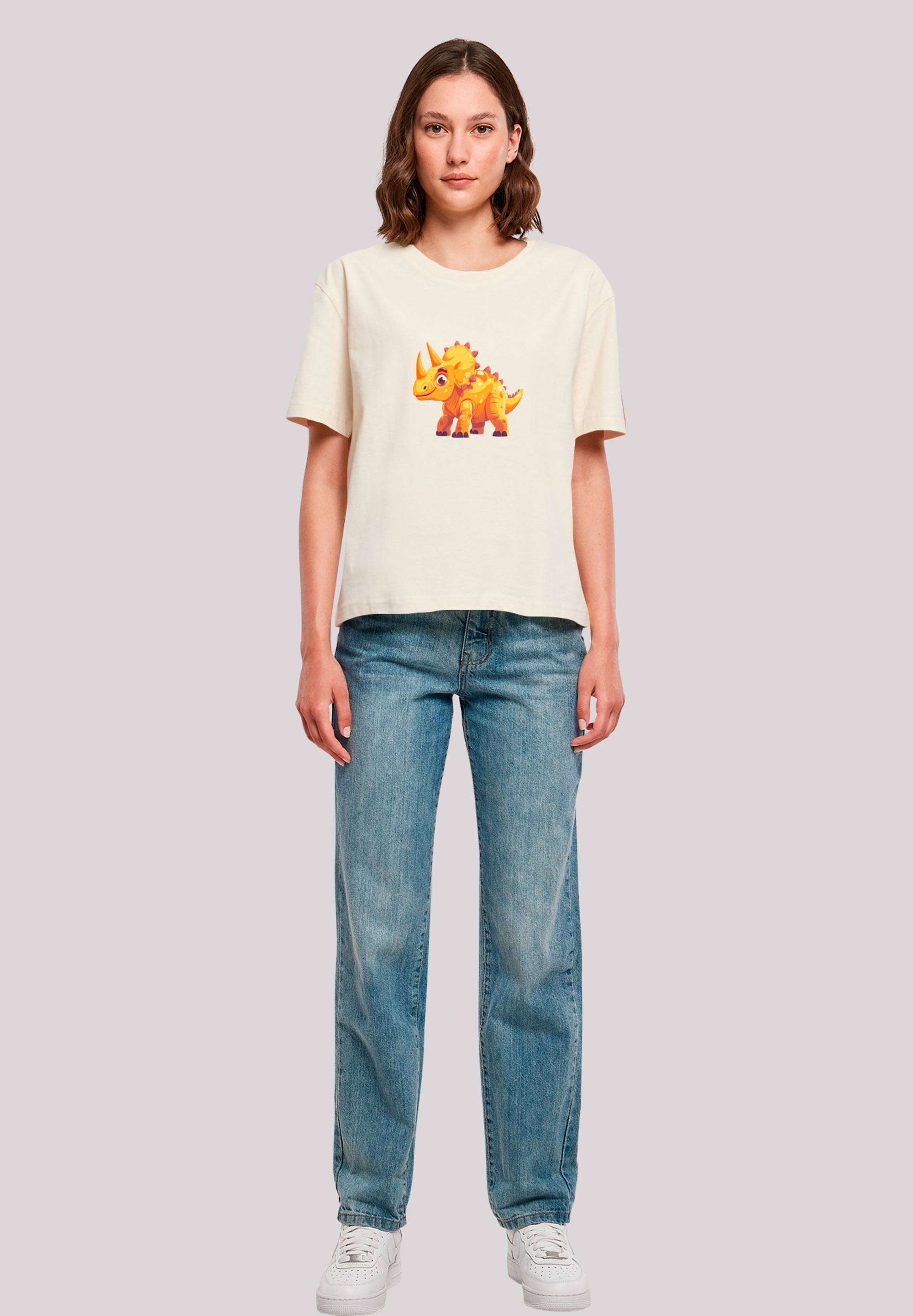 F4NT4STIC T-Shirt »Süßer Triceratops Dinosaurier«, Premium Qualität