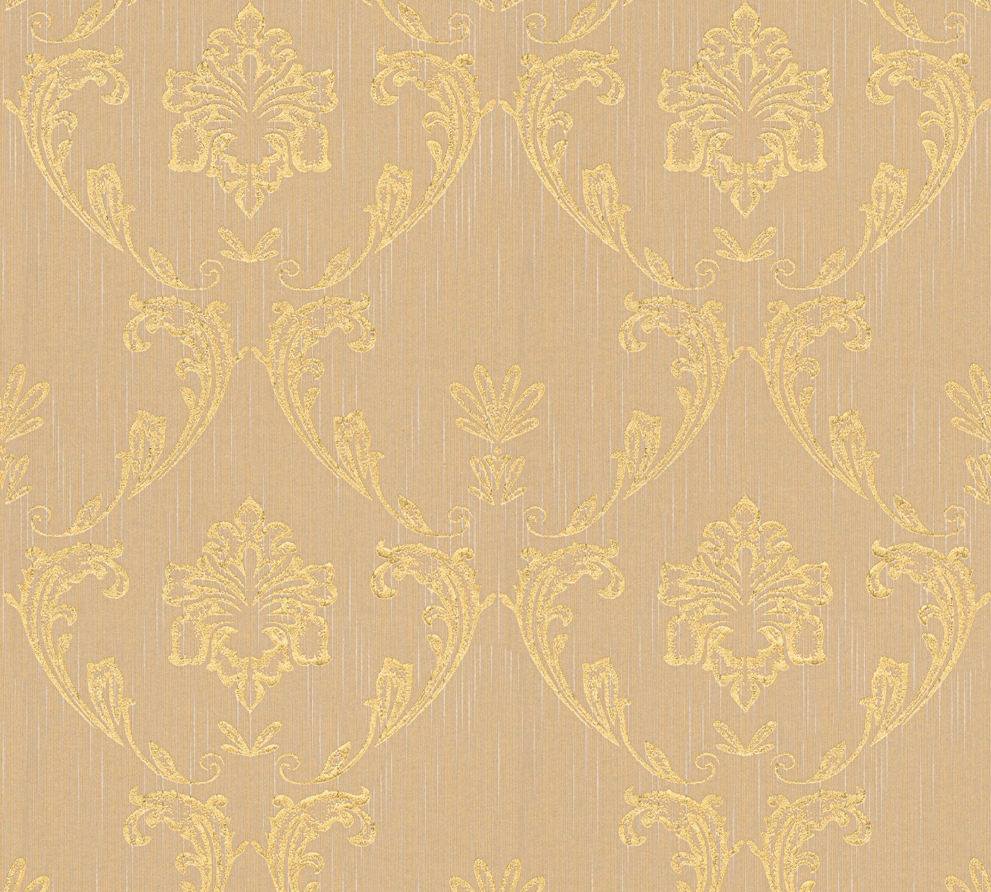 Architects Paper Textiltapete "Metallic Silk" Barock Glänzend Matt Leicht Strukturiert Ornament Tapete Barock Tapeten Wohnzimmer Schlafzimmer Küche