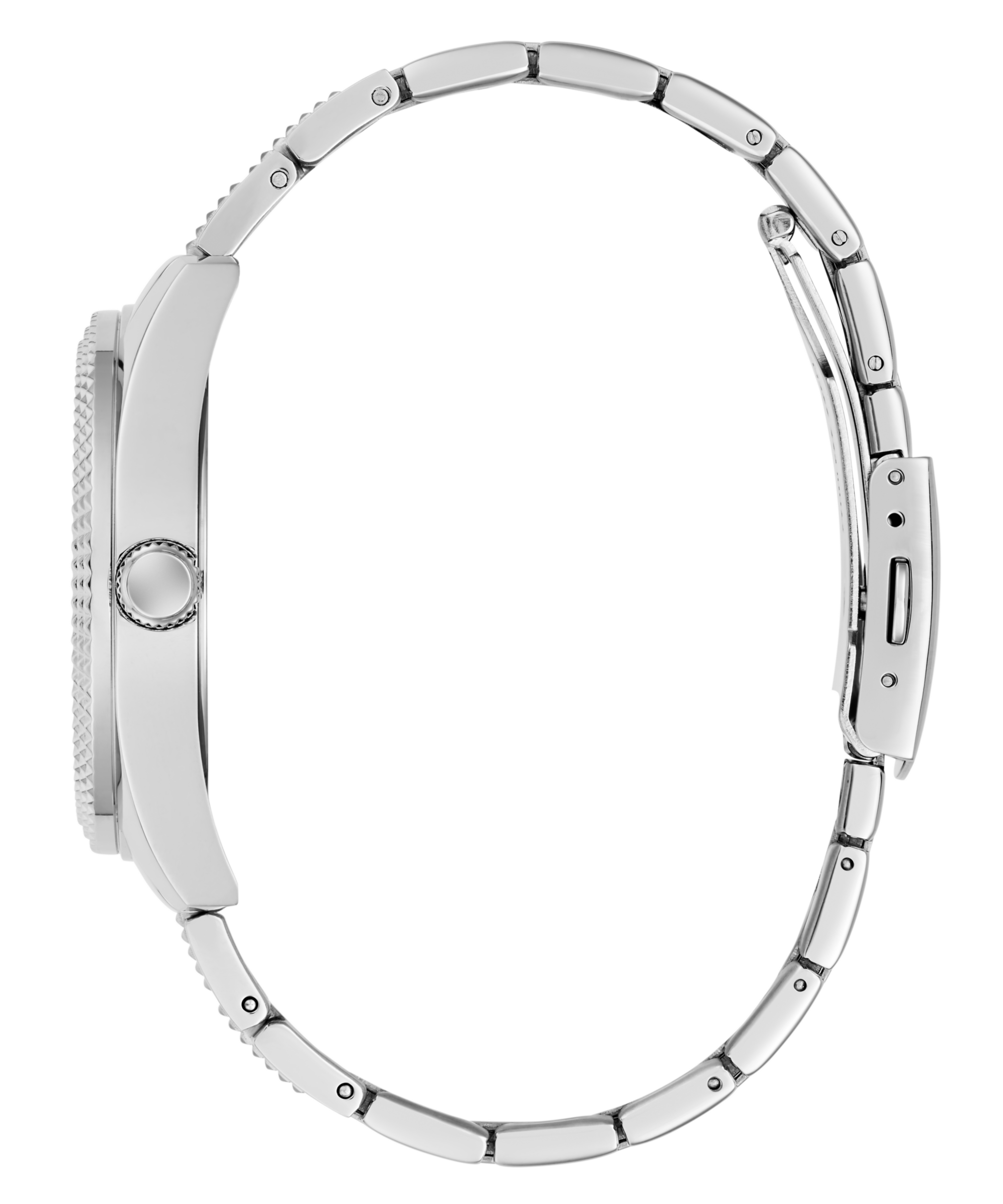 Guess Quarzuhr »PERCY« Armbanduhr, Damenuhr, Herrenuhr, Edelstahlarmband, analog