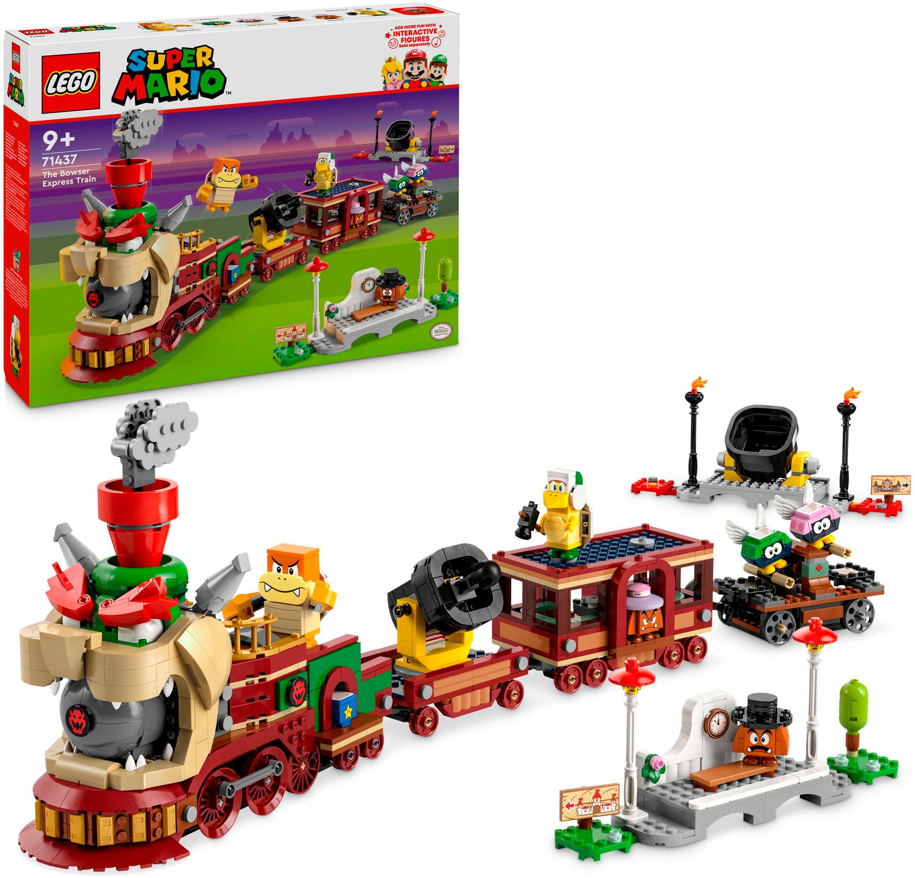 Konstruktionsspielsteine »Der Bowser-Schnellzug (71437), LEGO Super Mario«, (1392...