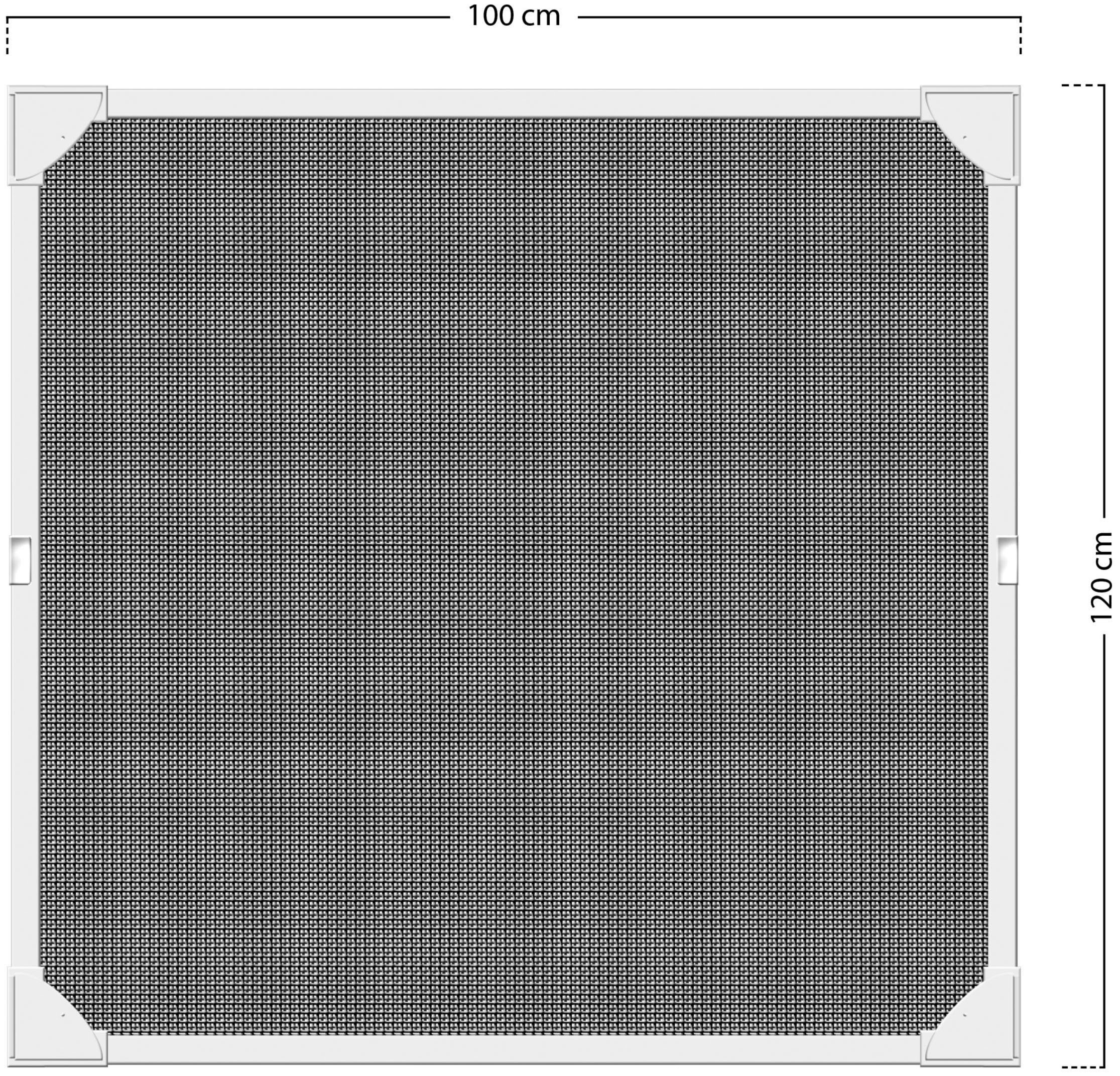 SCHELLENBERG Insektenschutz-Fensterrahmen »Fliegengitter Magnetrahmen mit Pollenschutz«, Insektenschutz Fenster, 100 x 120 cm, weiß, 50743