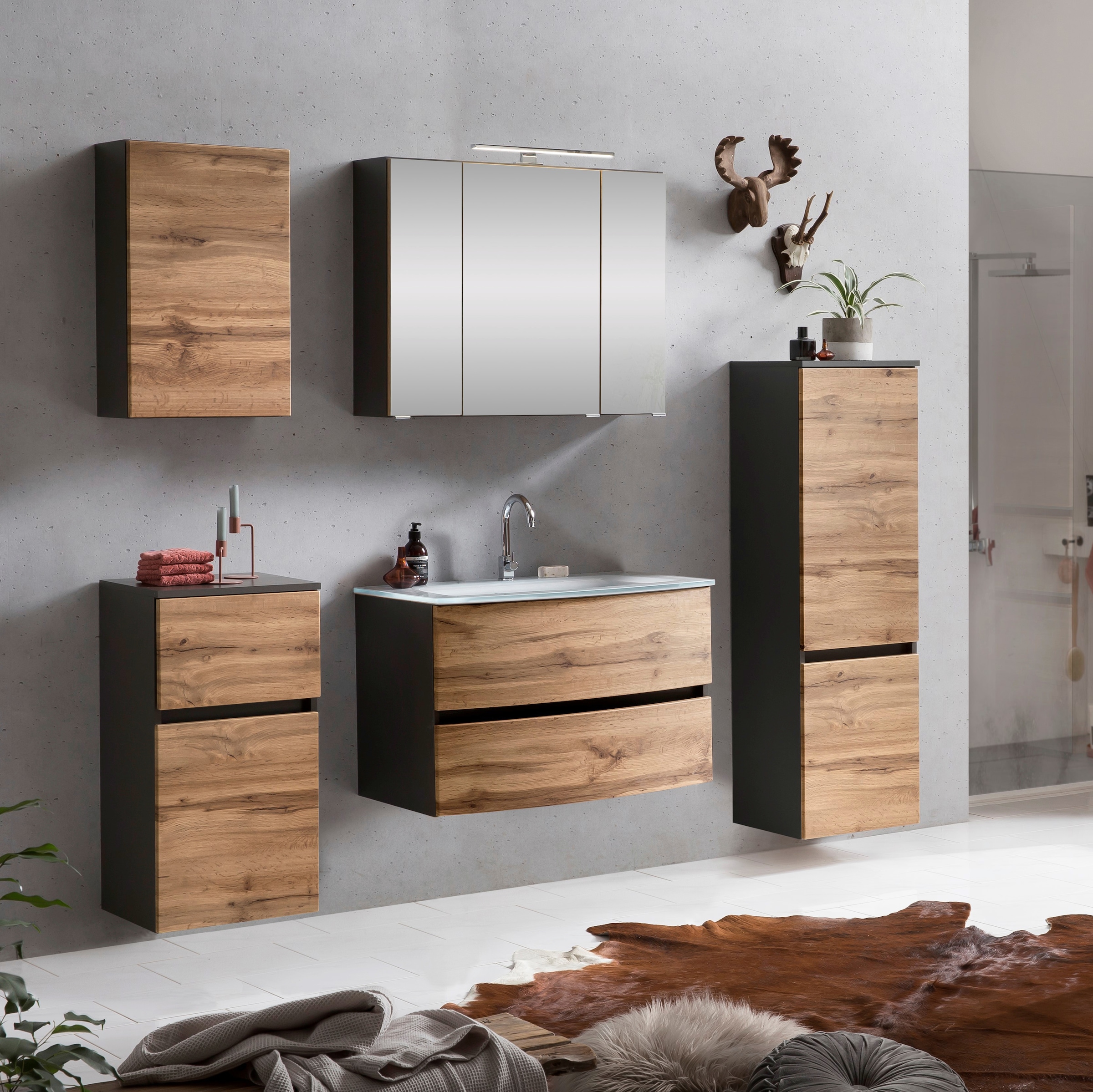 welltime Badezimmer-Set "Kaunas" Set, 5 Stk. tlg. günstig online kaufen