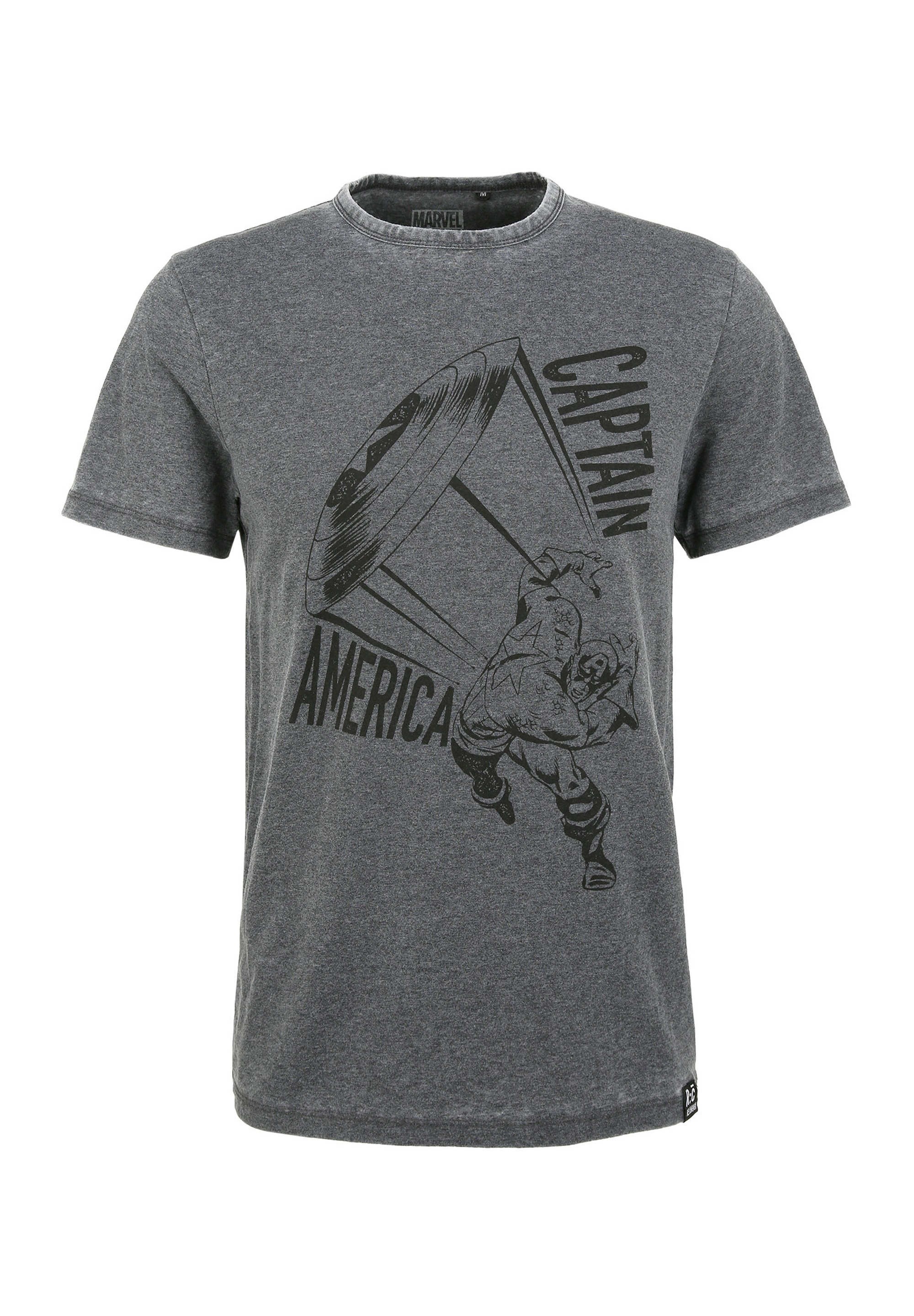 Recovered T-Shirt »Marvel Captain America Shield Charcoal«, im zeitlosen Design