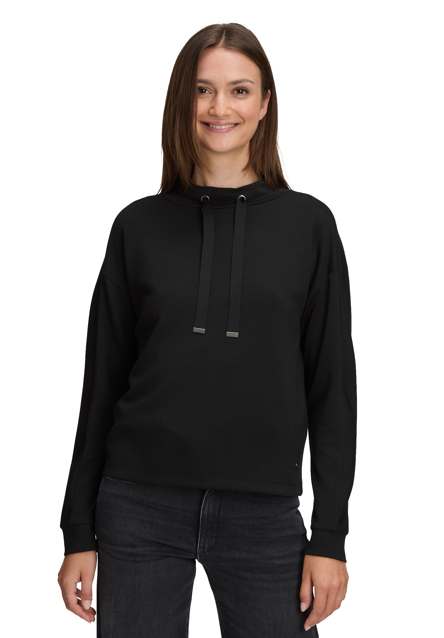 Betty&Co Sweatshirt "Damen Sweatshirt mit Stehkragen" günstig online kaufen