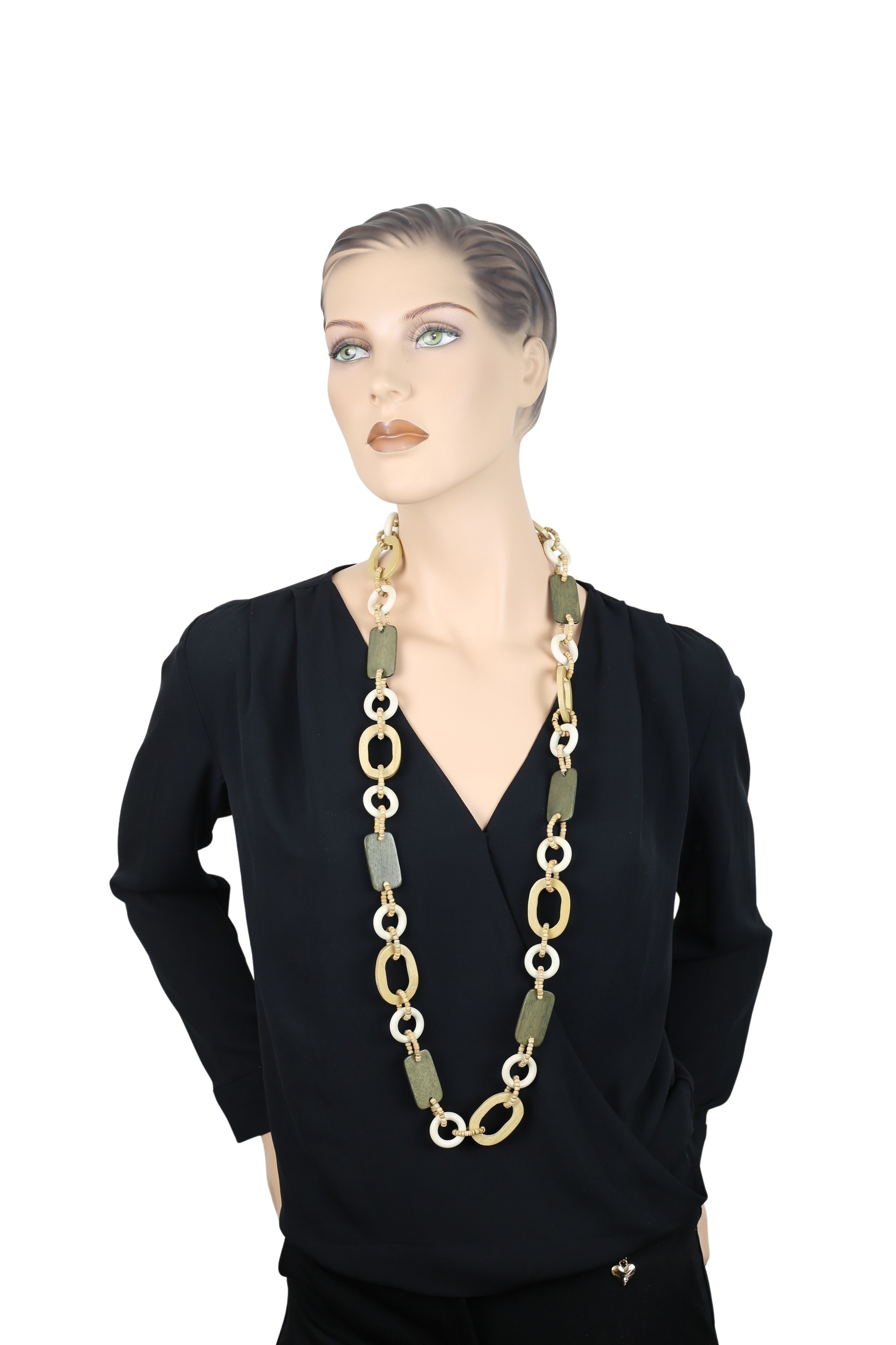 COLLEZIONE ALESSANDRO Lange Kette »Wildwood«, Lange Holzkette