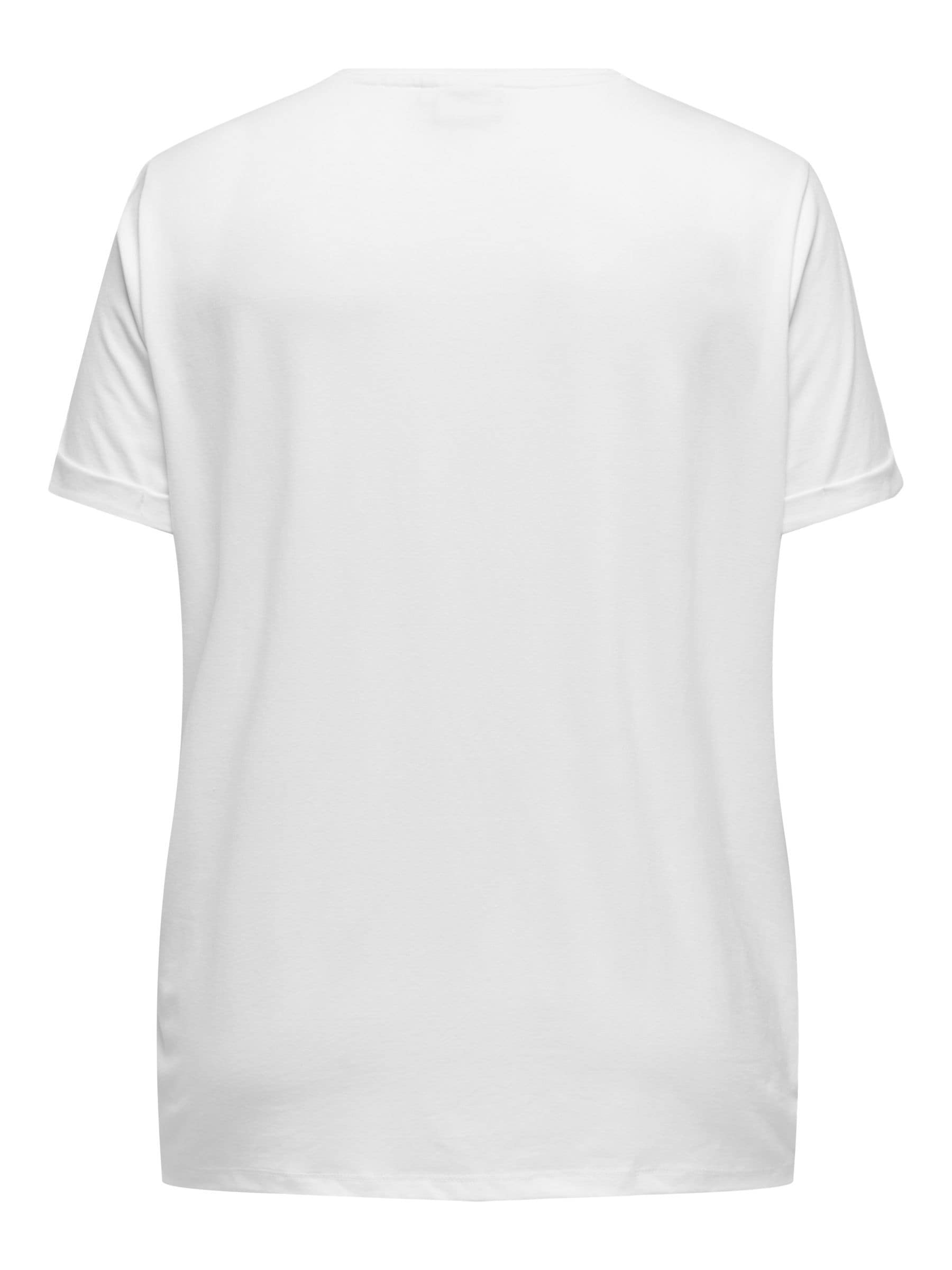 ONLY CARMAKOMA Kurzarmshirt »CARMOSTER S/S FOLD UP TOP JRS NOOS«