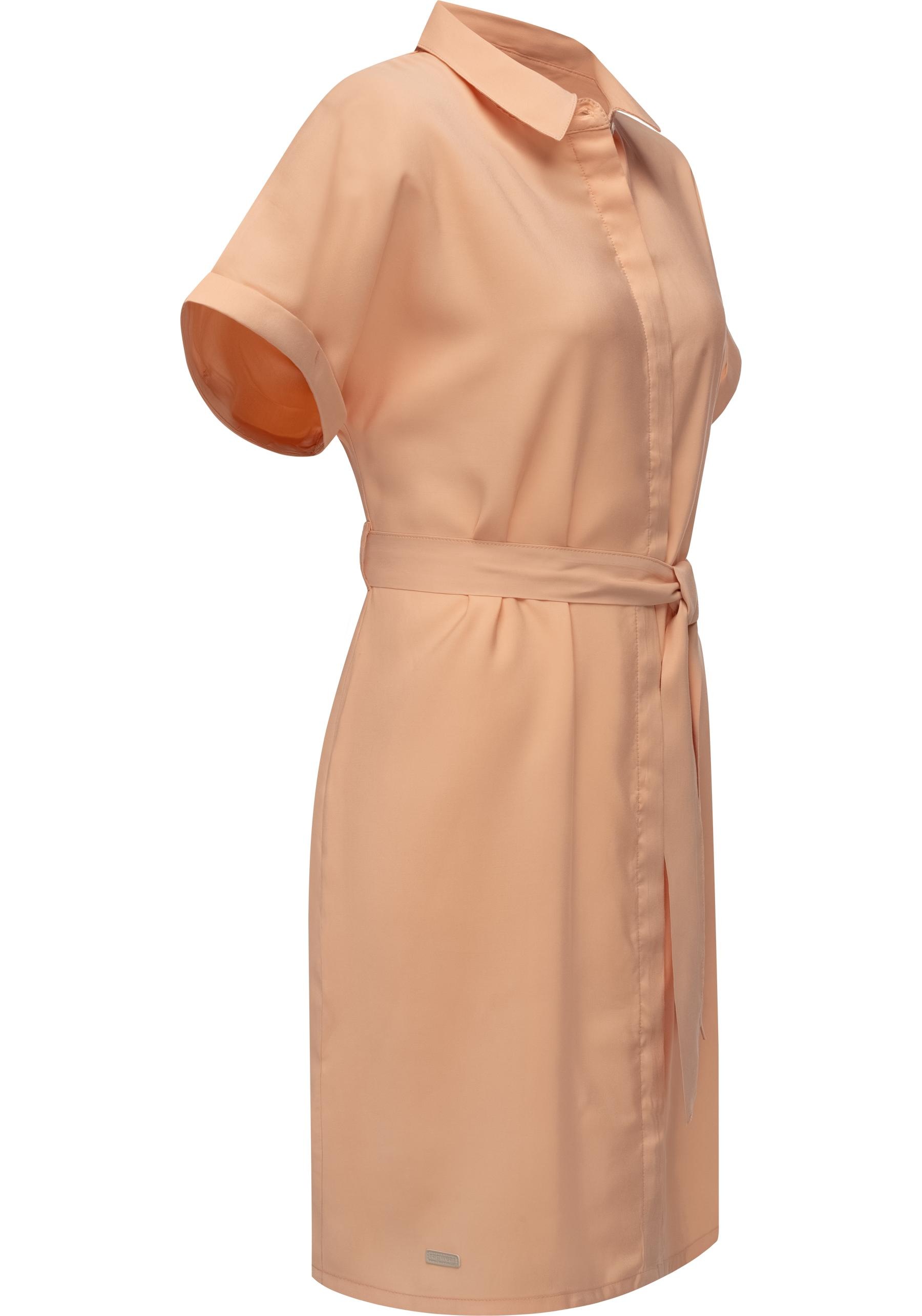 Ragwear Blusenkleid "Manilla", Kurzarm Midikleid mit Taillengürtel günstig online kaufen