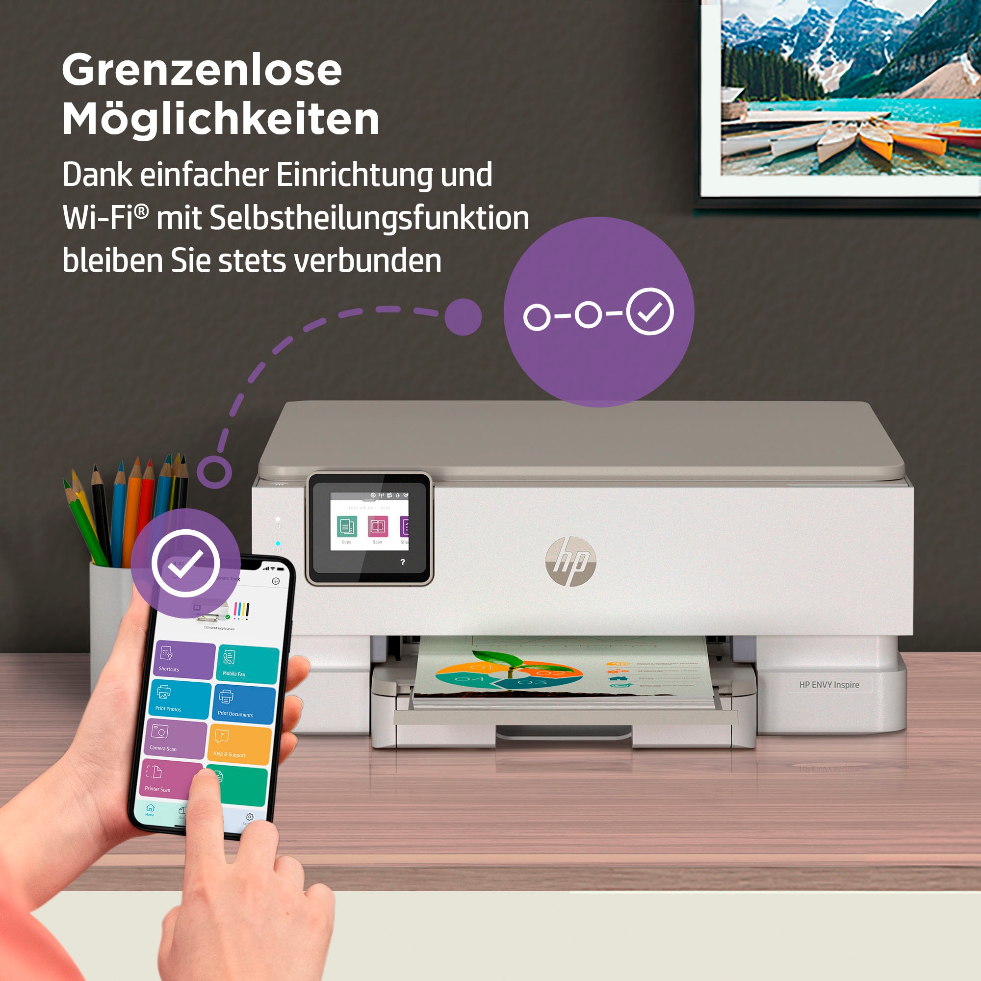 HP Multifunktionsdrucker »Envy Inspire Instant BAUR Ink 7220e«, | HP+ kompatibel