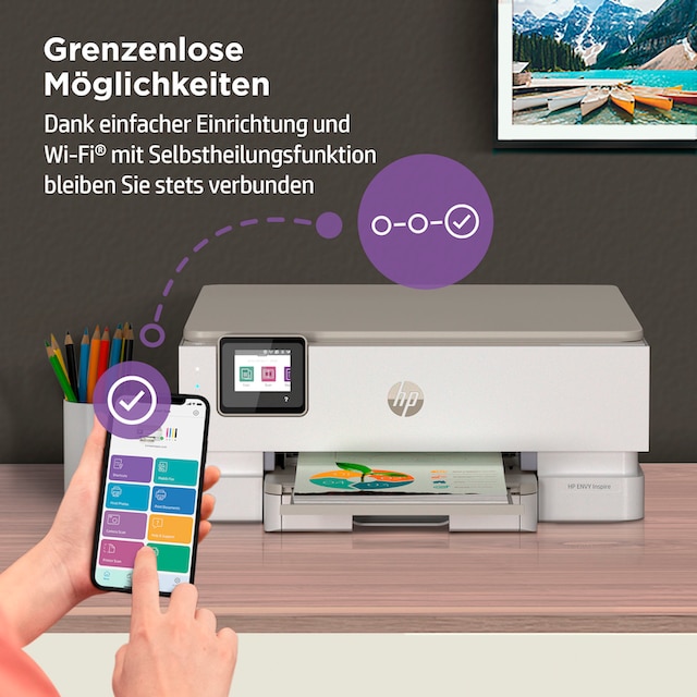 HP 7220e«, Multifunktionsdrucker BAUR HP+ kompatibel | Instant »Envy Ink Inspire