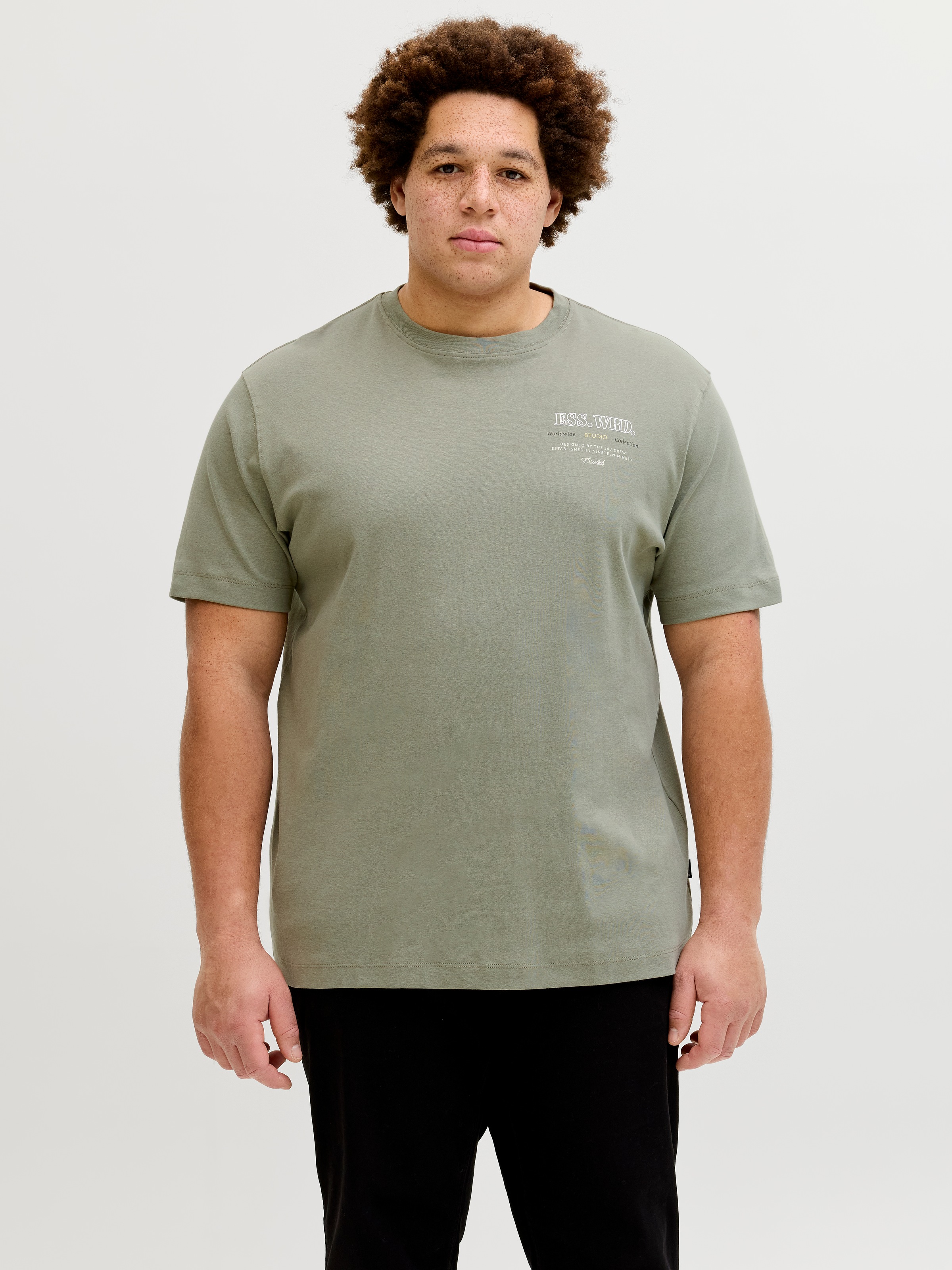Jack & Jones PlusSize T-Shirt "JJEURBAN EDGE STUDIO TEE SS SN PLS" mit Logo günstig online kaufen