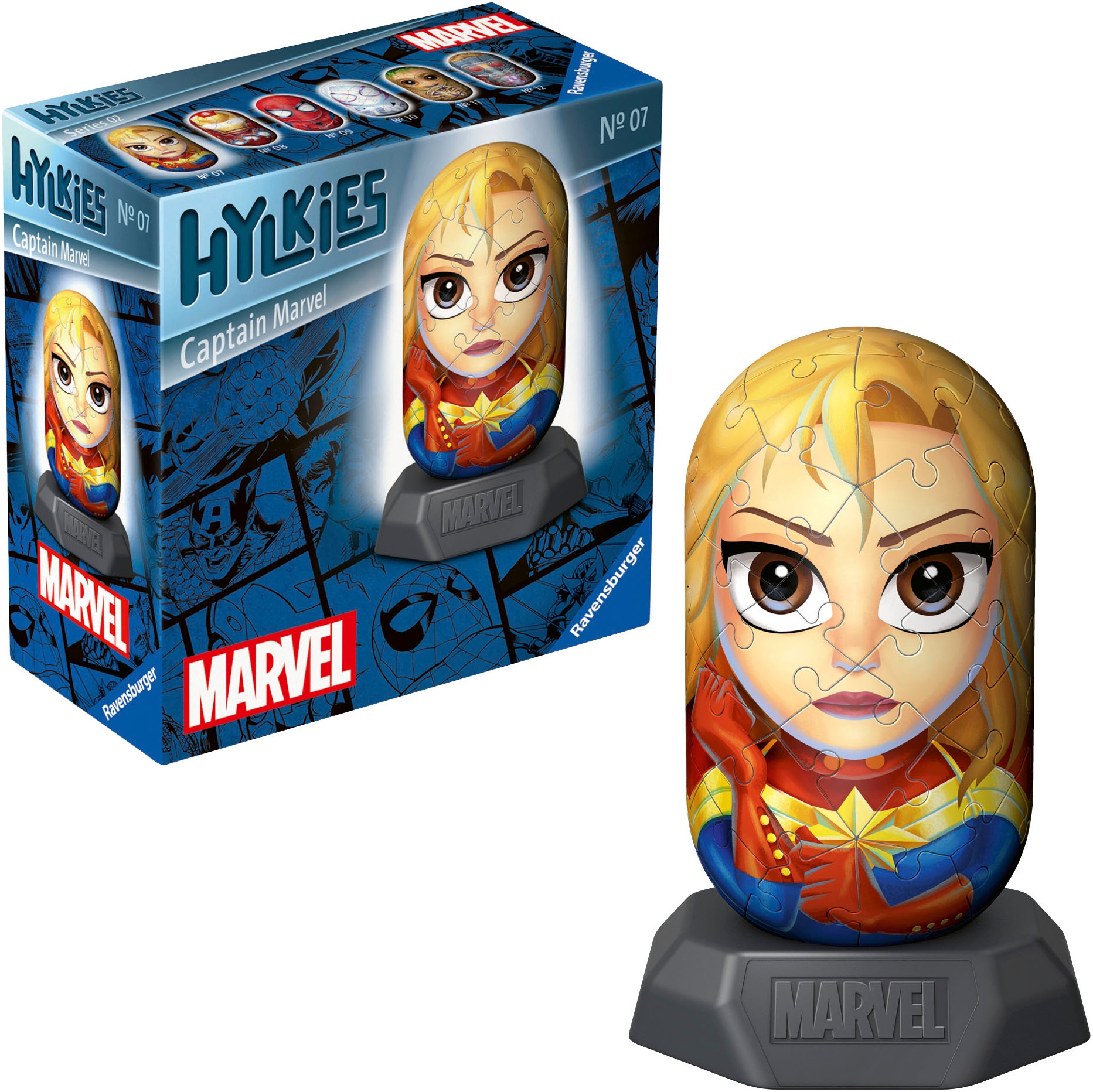 3D-Puzzle »Marvel Heroes, Hylkies Sammelfigur #07 Captain Marvel«, Made in Europe;...