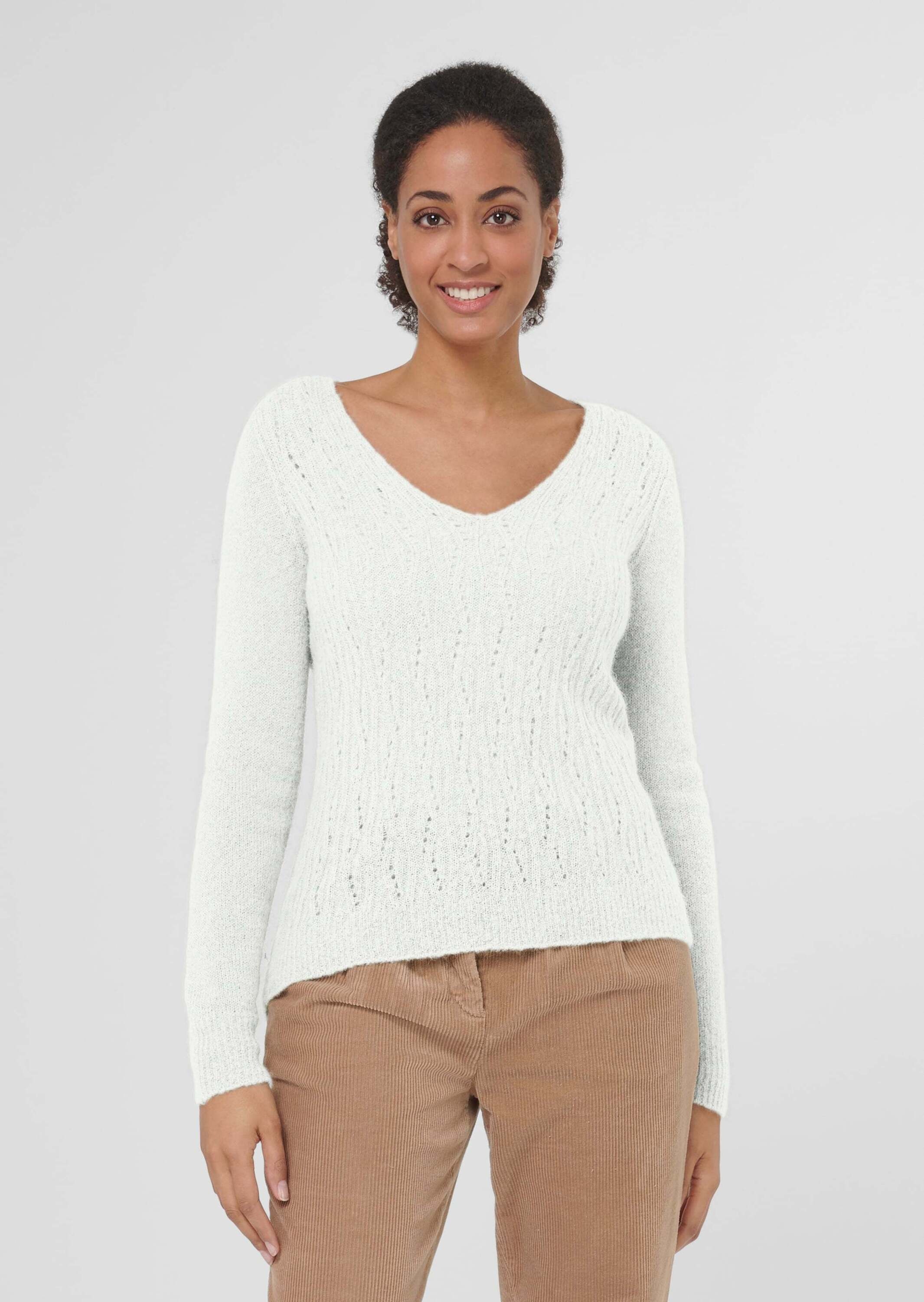MADELEINE Longpullover »Pullover Ajour-Pullover aus Alpaka- Mischung«