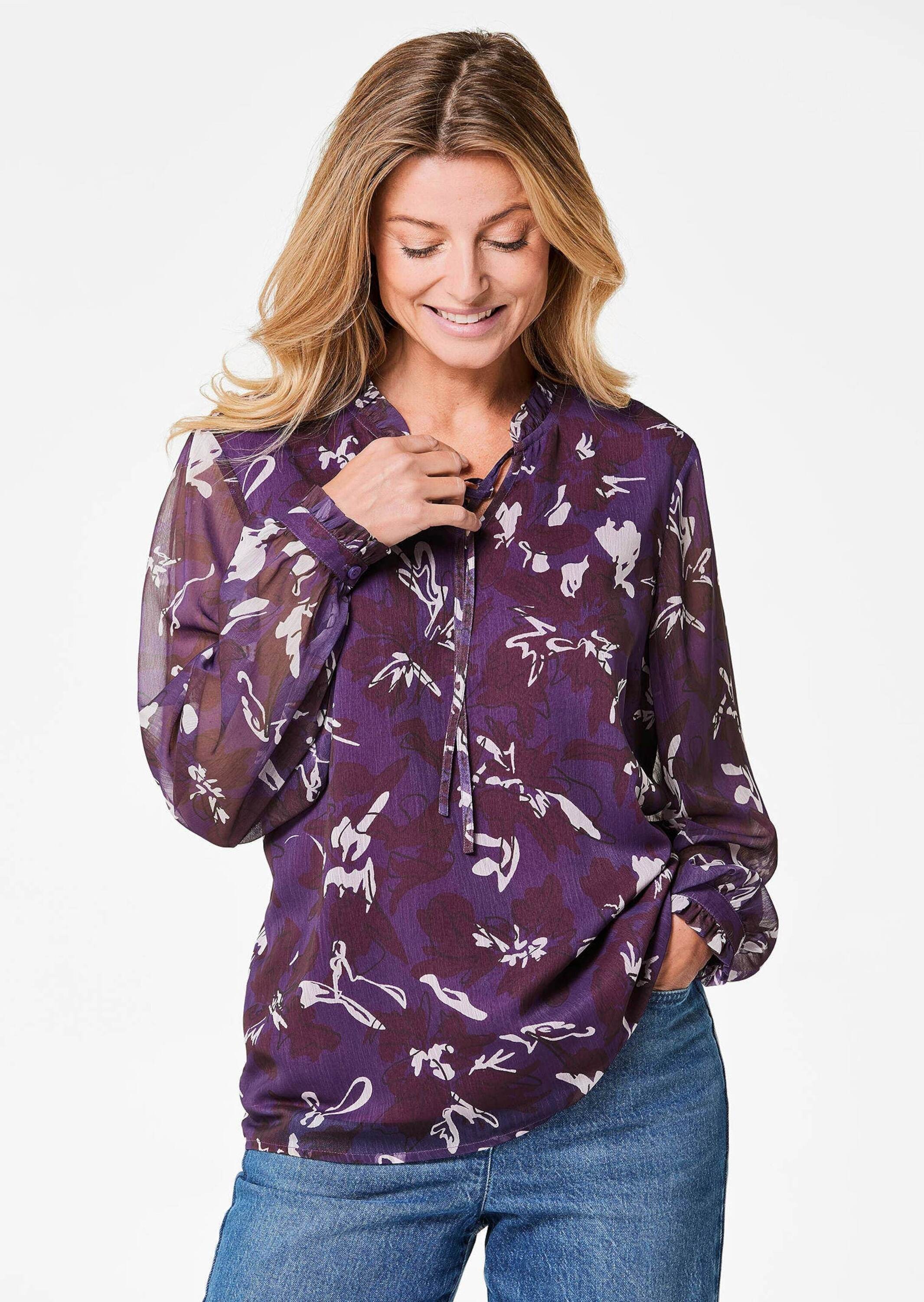 GOLDNER Chiffonbluse "Kurzgröße Bluse" günstig online kaufen