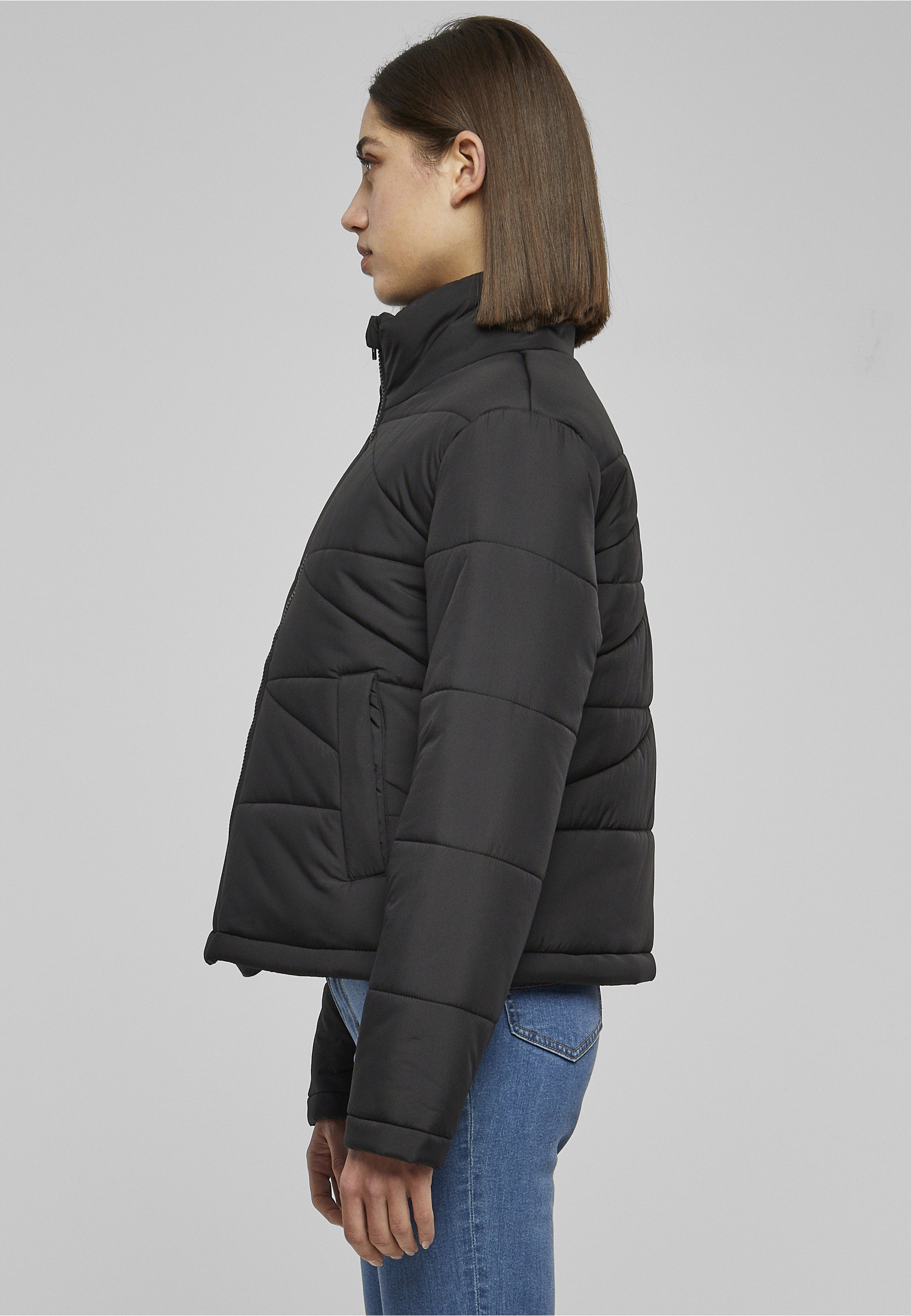 URBAN CLASSICS Allwetterjacke »Urban Classics Damen Ladies Arrow Puffer Jacket« 1 Stk. tlg. ohne Kapuze