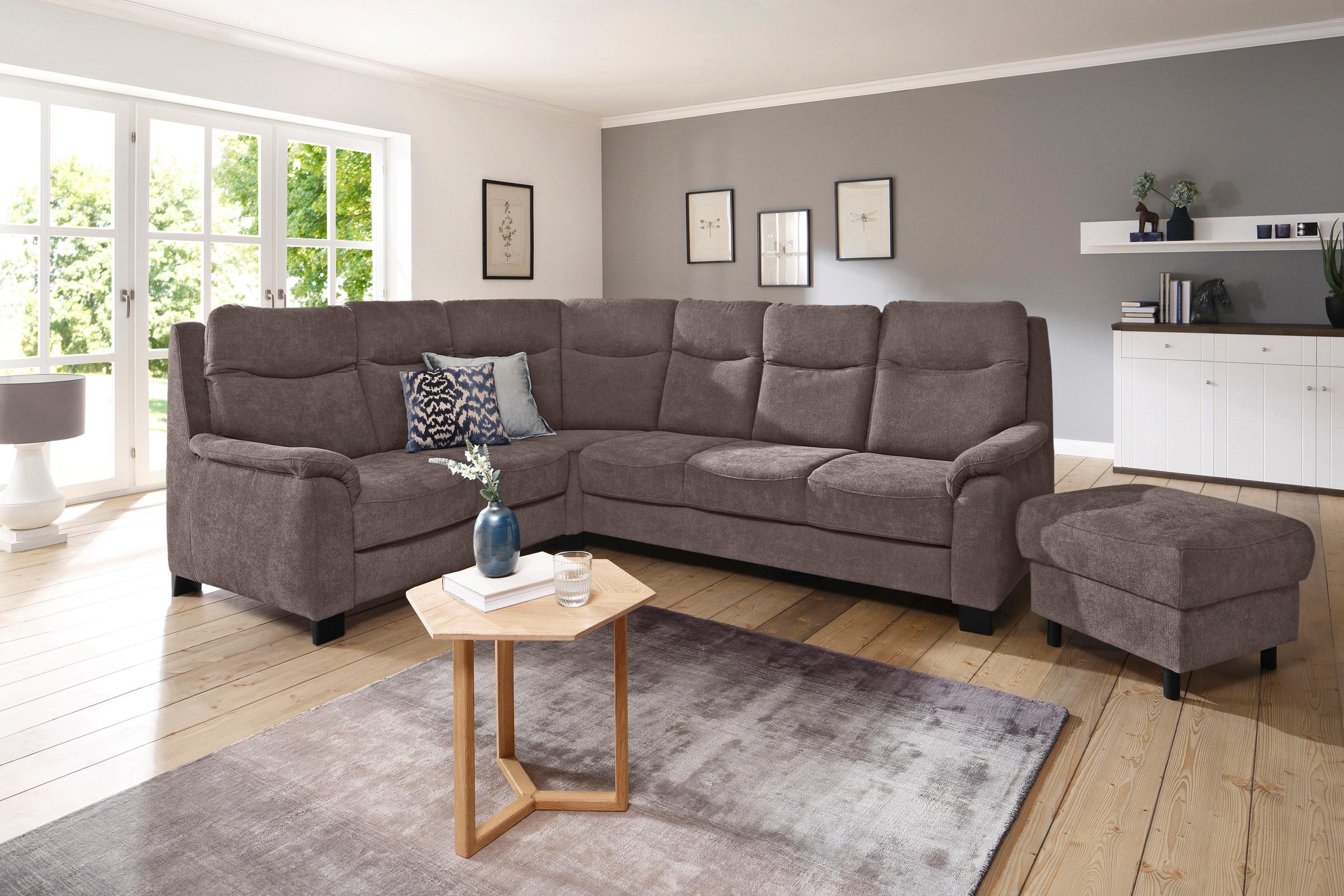 OTTO home Ecksofa "Boccaccio L-Form" mit Federkern, incl. Kopfteilverstellung, wahlweise Schlaffunktion