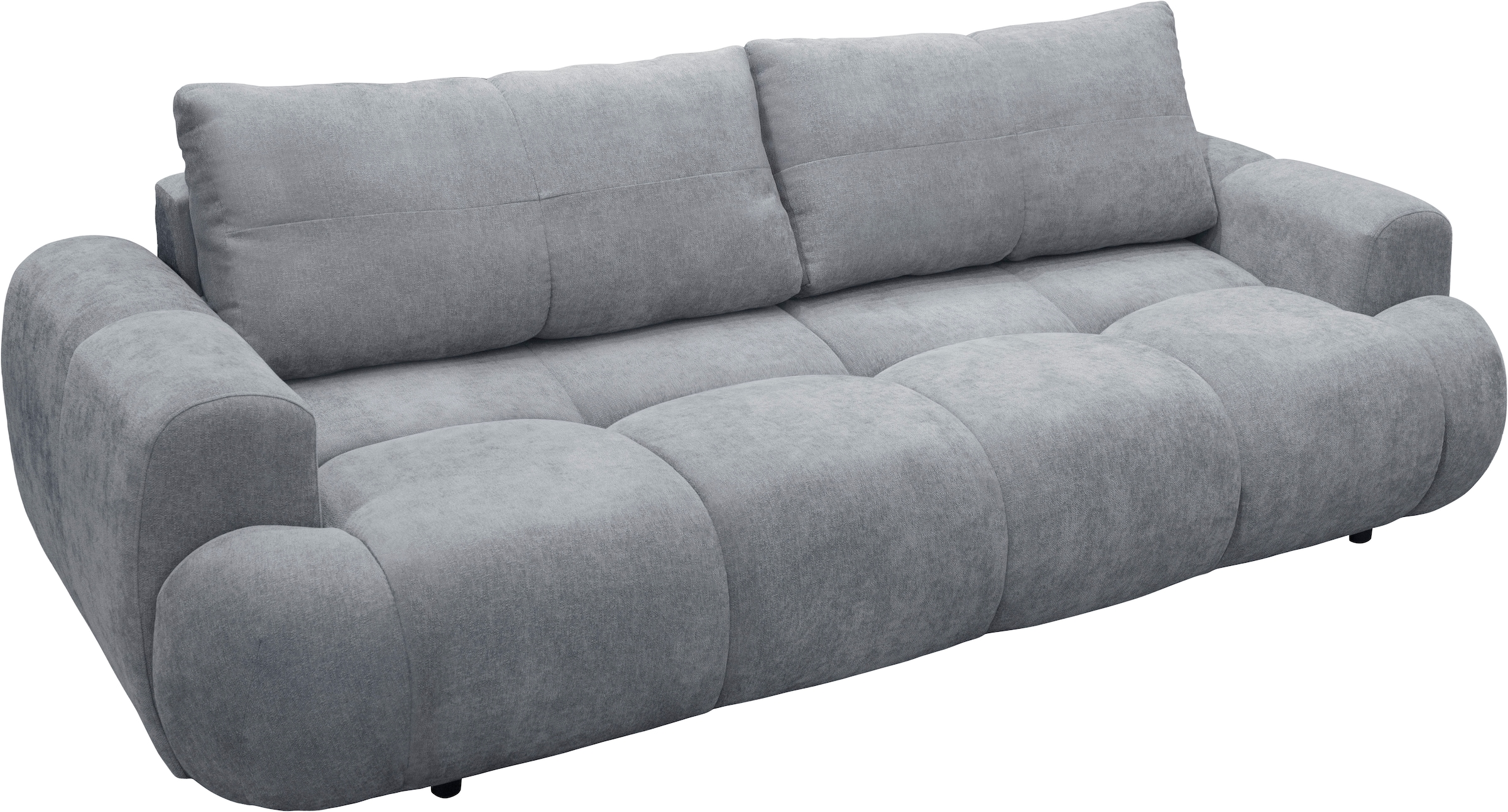 exxpo - sofa fashion 3-Sitzer "Alessano, 254 cm breit, modern & gemütlich" Verlässliche Qualität, inkl.Bettfunktion, Bettkasten, 2x Plaidskissen
