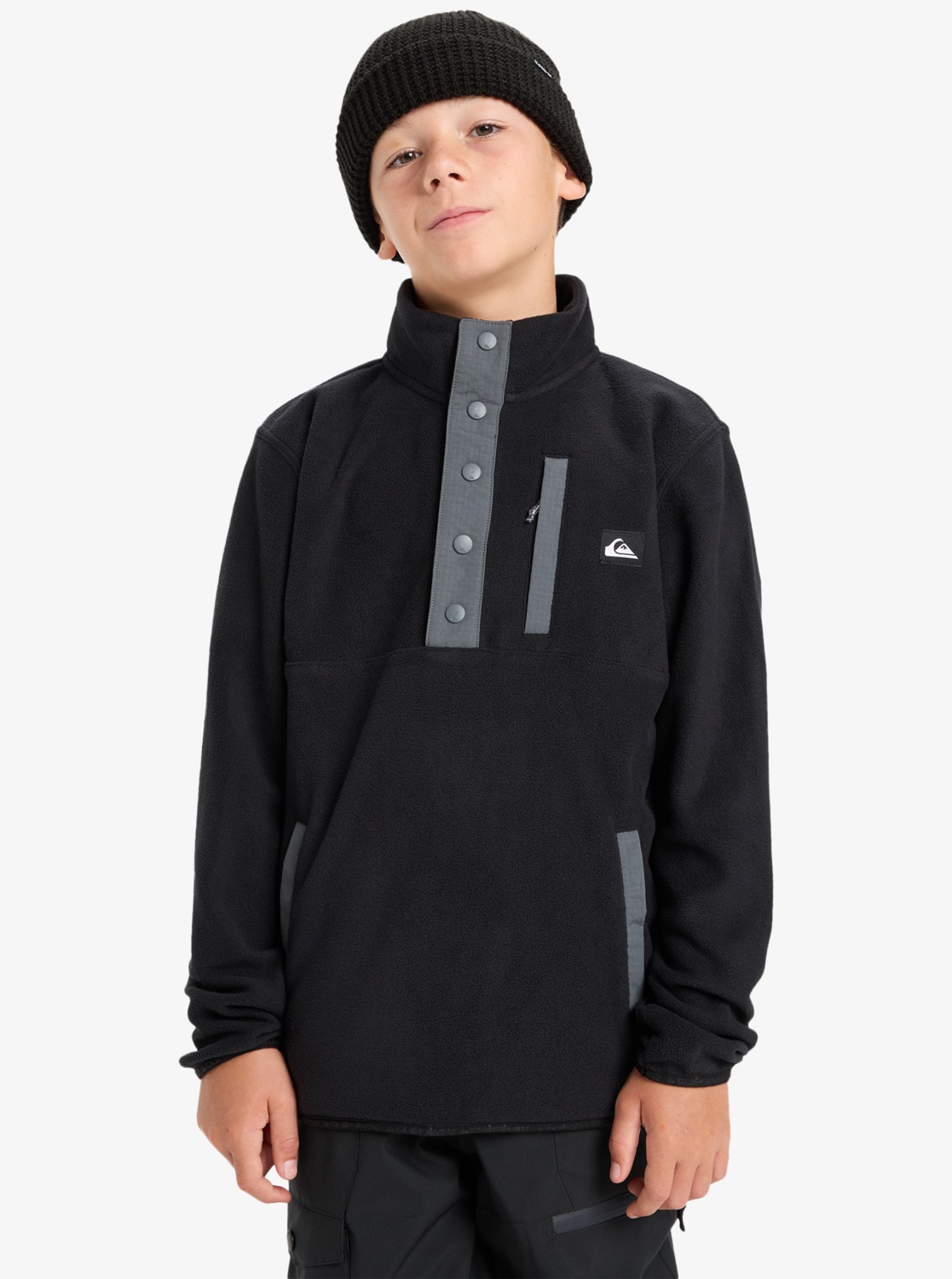 Quiksilver Troyer "NO DESTINATION HZ YOUTH" mit kurzer Knopfleiste, atmungsaktiv, wärmend, Regular Fit