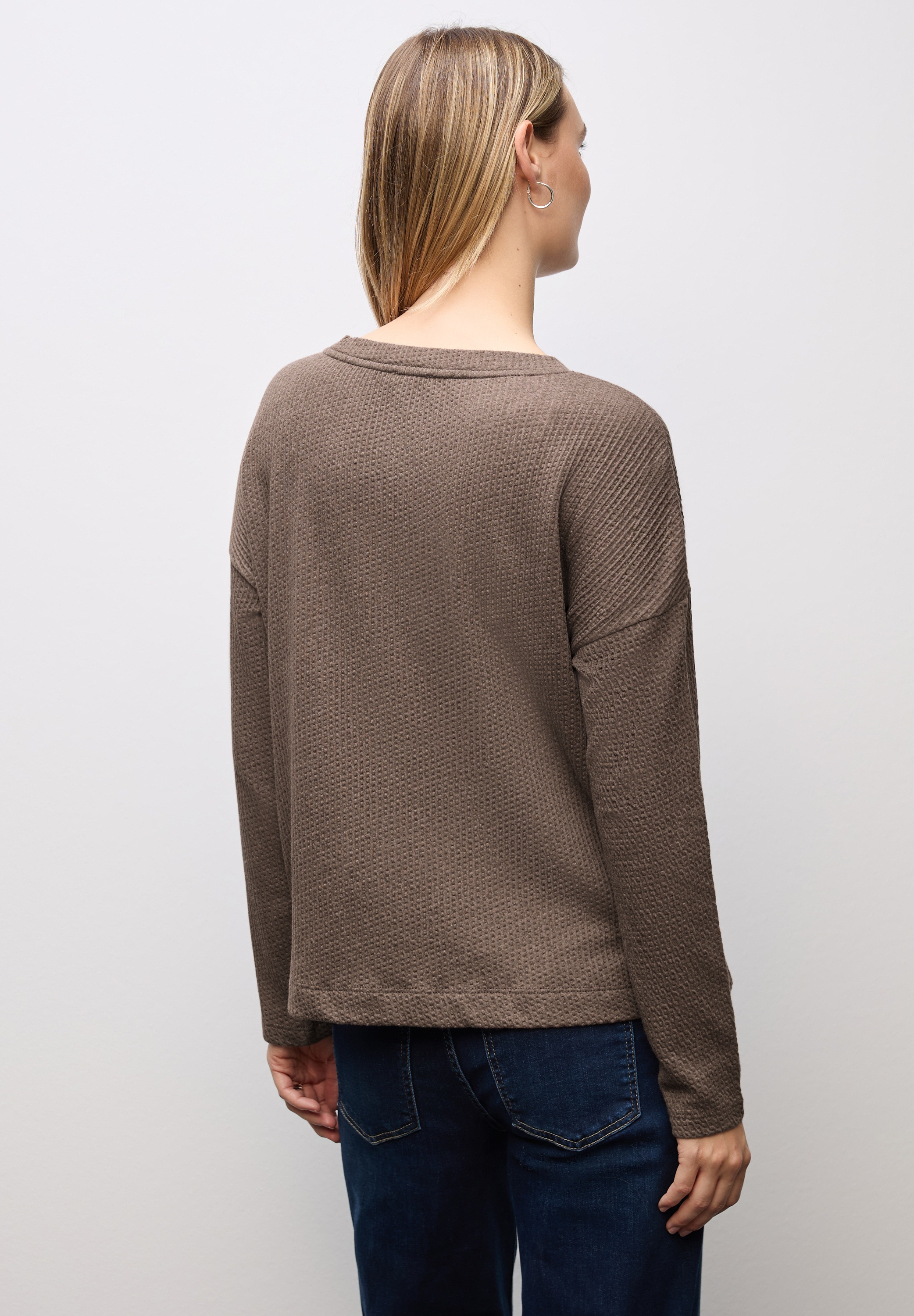 STREET ONE Langarmshirt, im soften Baumwoll-Mix günstig online kaufen