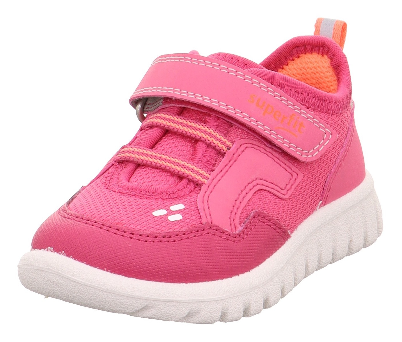 Superfit Klettschuh "SPORT7 MINI WMS: mittel", Sneaker zum Schlupfen, Unifarben, Größenschablone zum Download