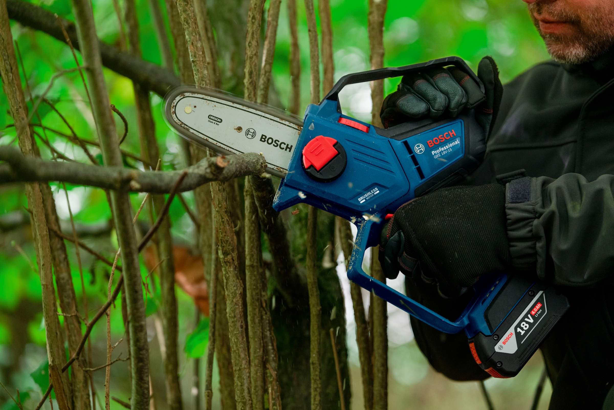 Bosch Professional Akku-Kettensäge »Mini » GKE 18V-15««, (BxLxH: 28x51x11 cm), ohne Akku, ohne Ladegerät