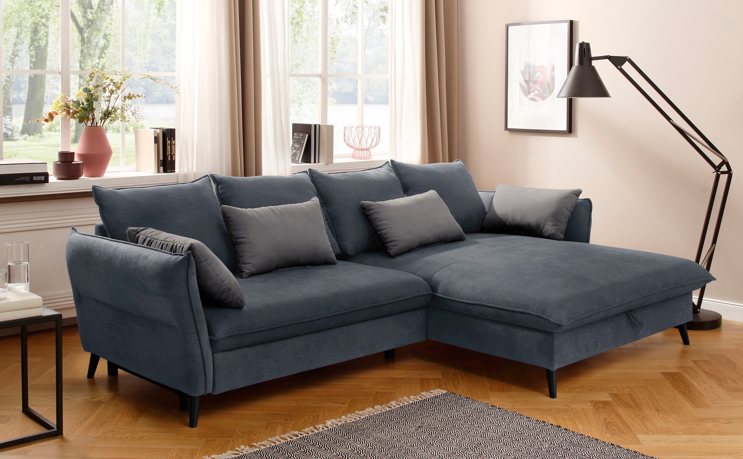Home affaire Ecksofa "Tirano, moderne Optik, komfortabel, Breite 274cm,L-Fo günstig online kaufen
