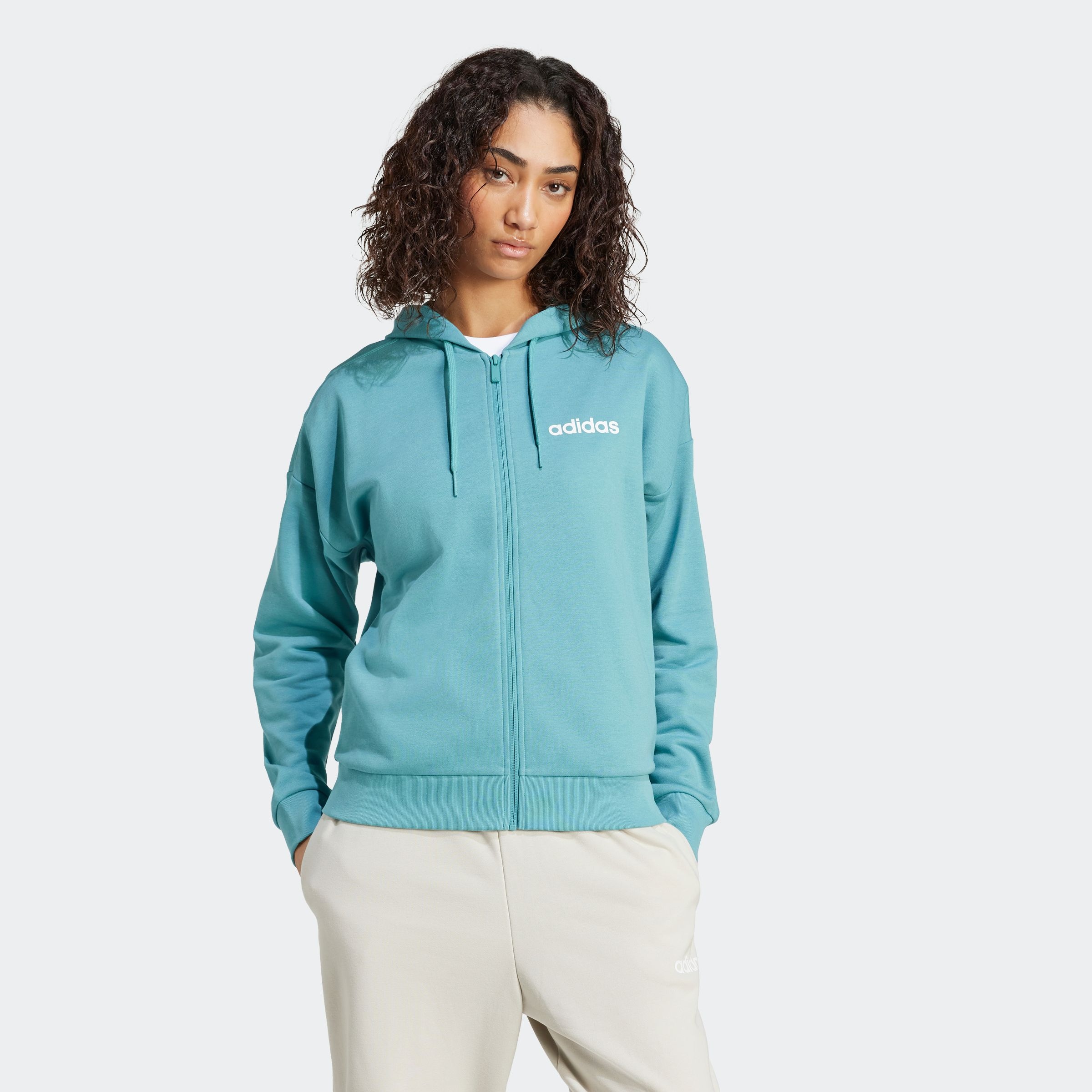 adidas Sportswear Kapuzensweatshirt "W LIN FT FZ HD" günstig online kaufen