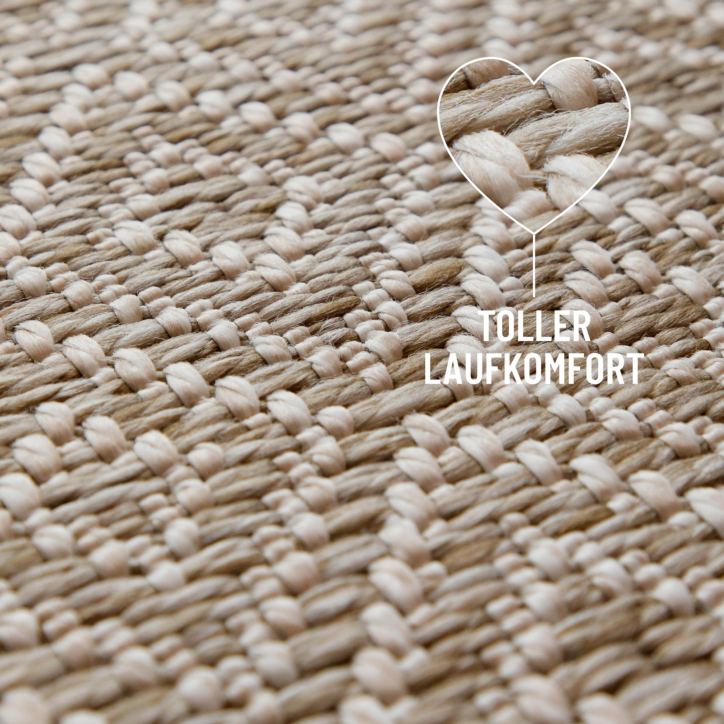 Wecon home Läufer »Buhai« rechteckig 3 mm Höhe ultraflacher Schmutzfangläufer, rutschfest, waschbar, wetterfest