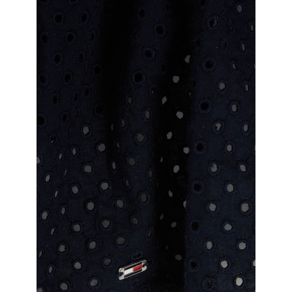 Tommy Hilfiger Volantkleid »BRODERIE ANGLAISE DRESS«, allover in Lochstickerei, mit Volants