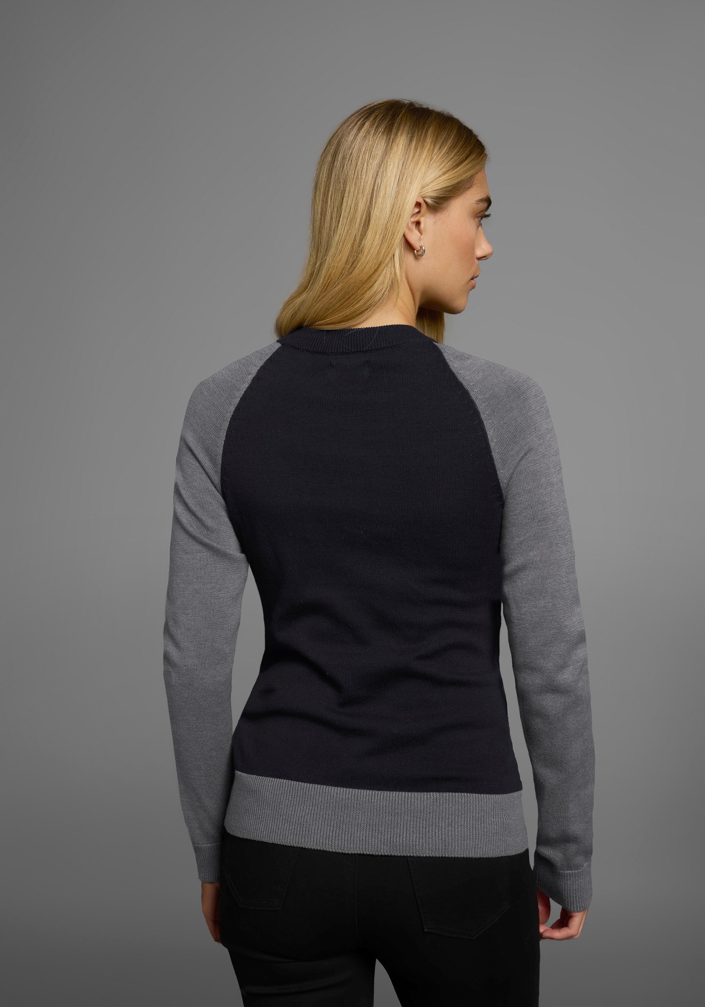 AJC Strickpullover, mit konstrastfarbenen Ärmeln und Bündchen günstig online kaufen