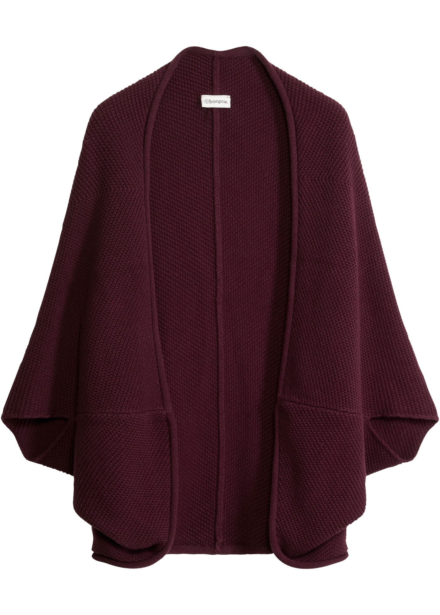 bonprix Strickjacke figur umschmeichelndes Strick-Cape-Cardigan-Design, Loose Fit
